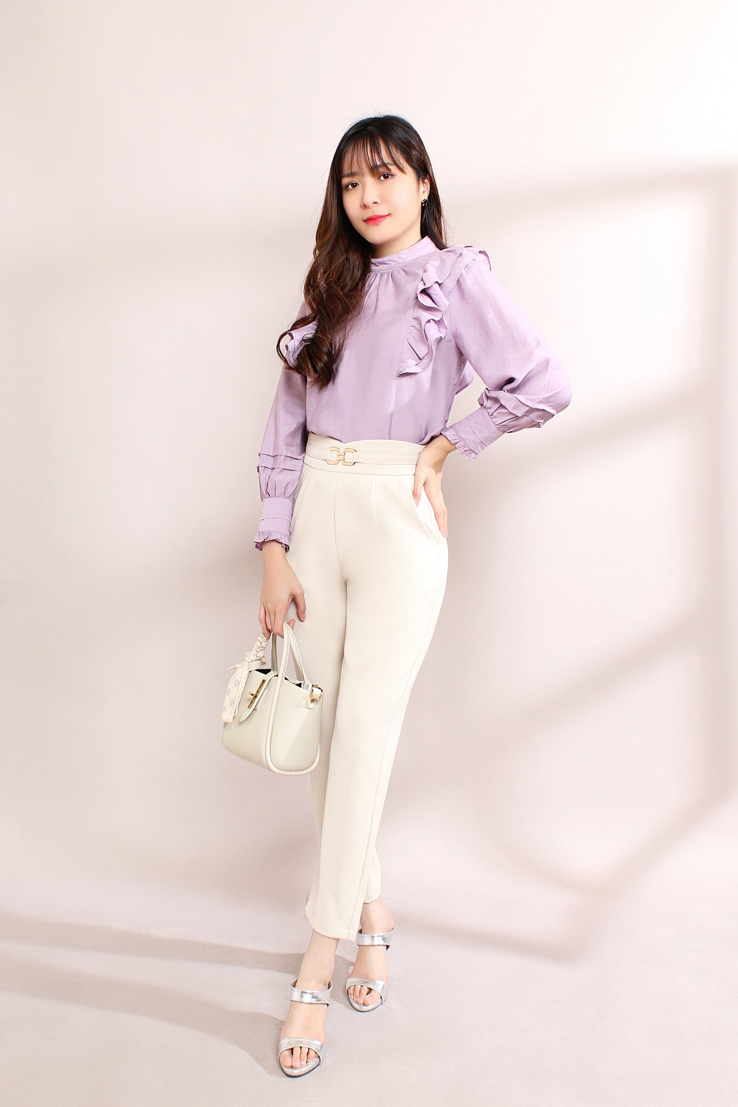 Axelle Frill-Trimmed Modern Victorian Blouse