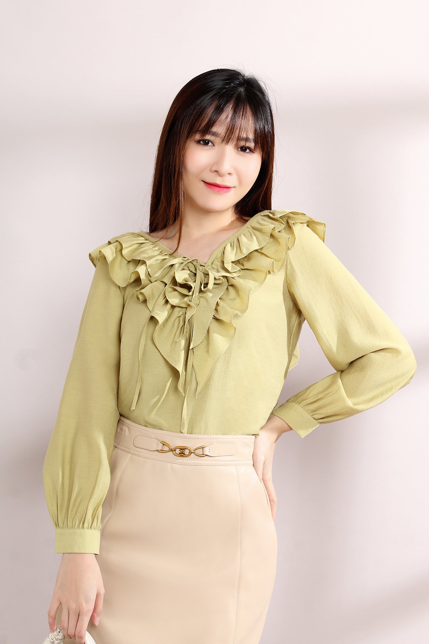 Auretta Double Layered Ruffles Blouse