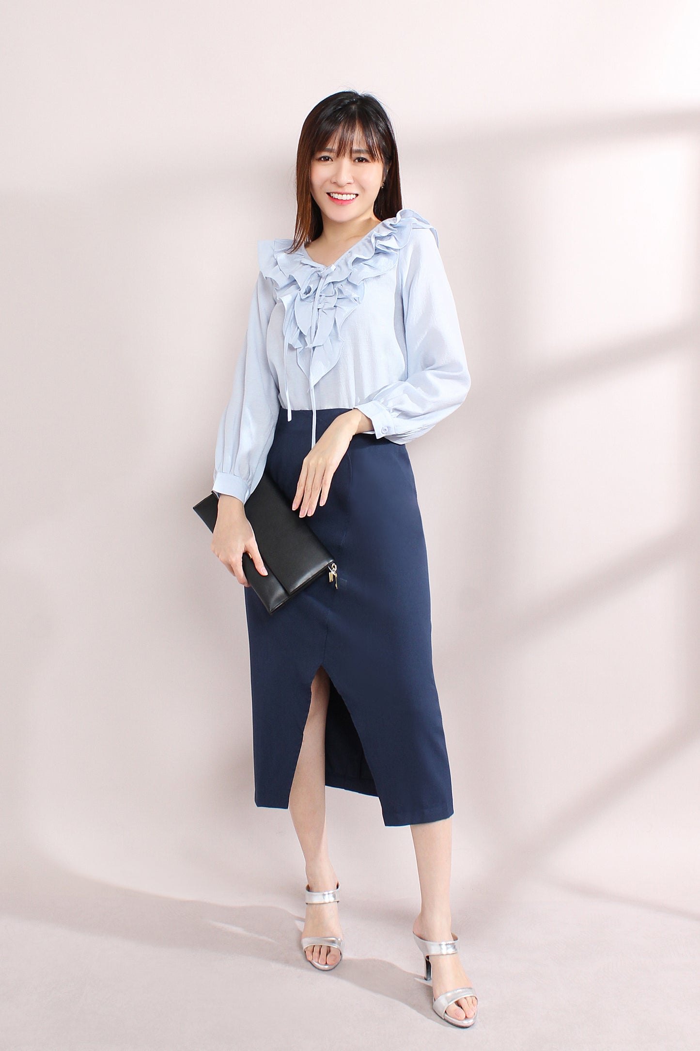 Auretta Double Layered Ruffles Blouse