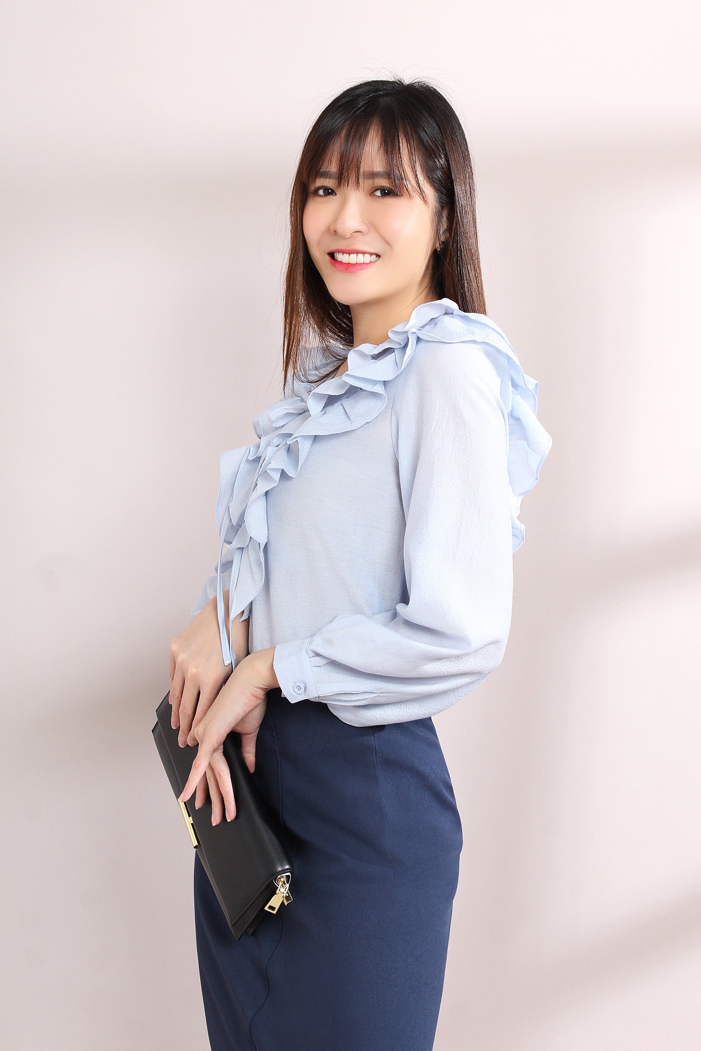 Auretta Double Layered Ruffles Blouse