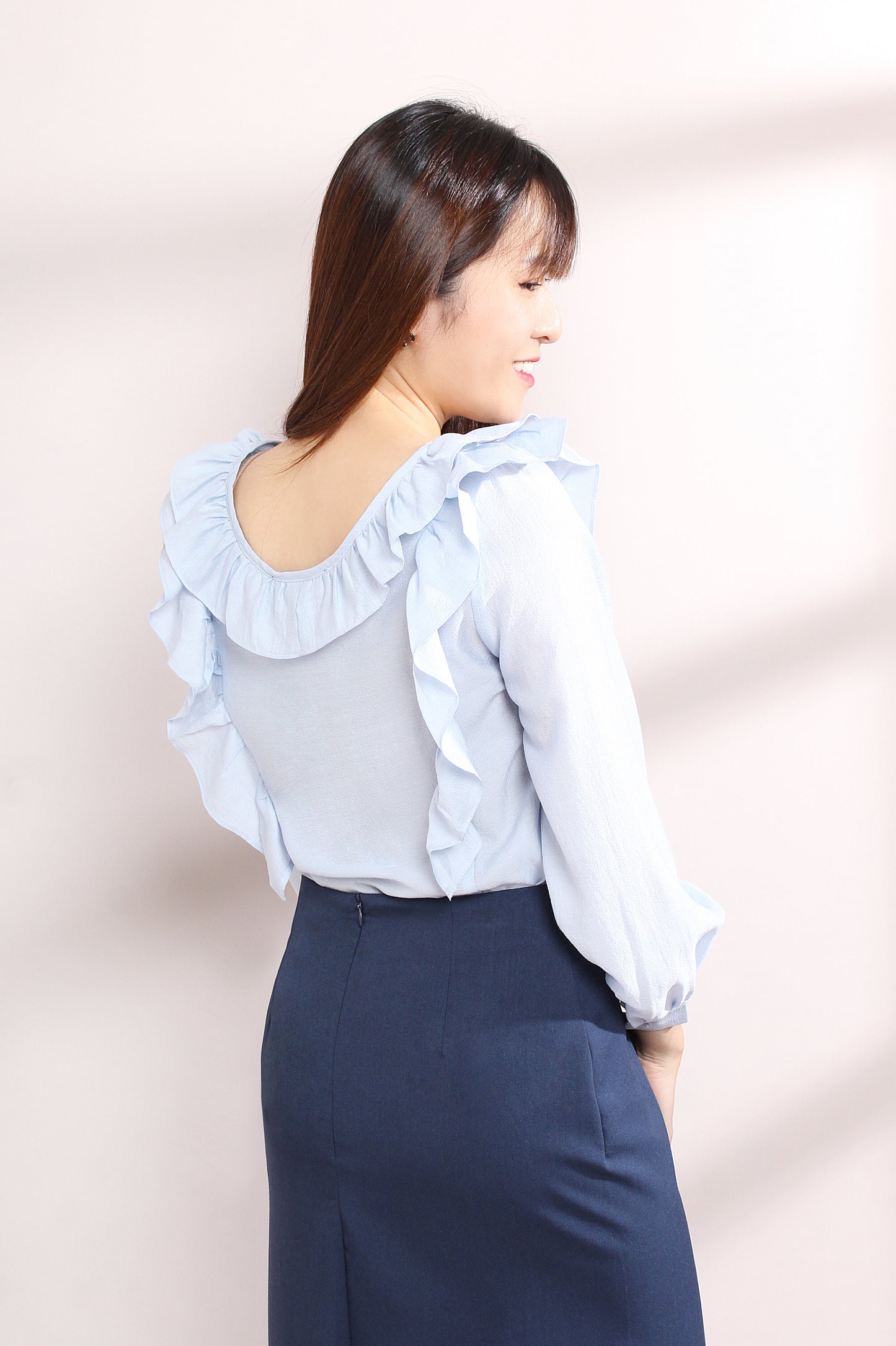Auretta Double Layered Ruffles Blouse