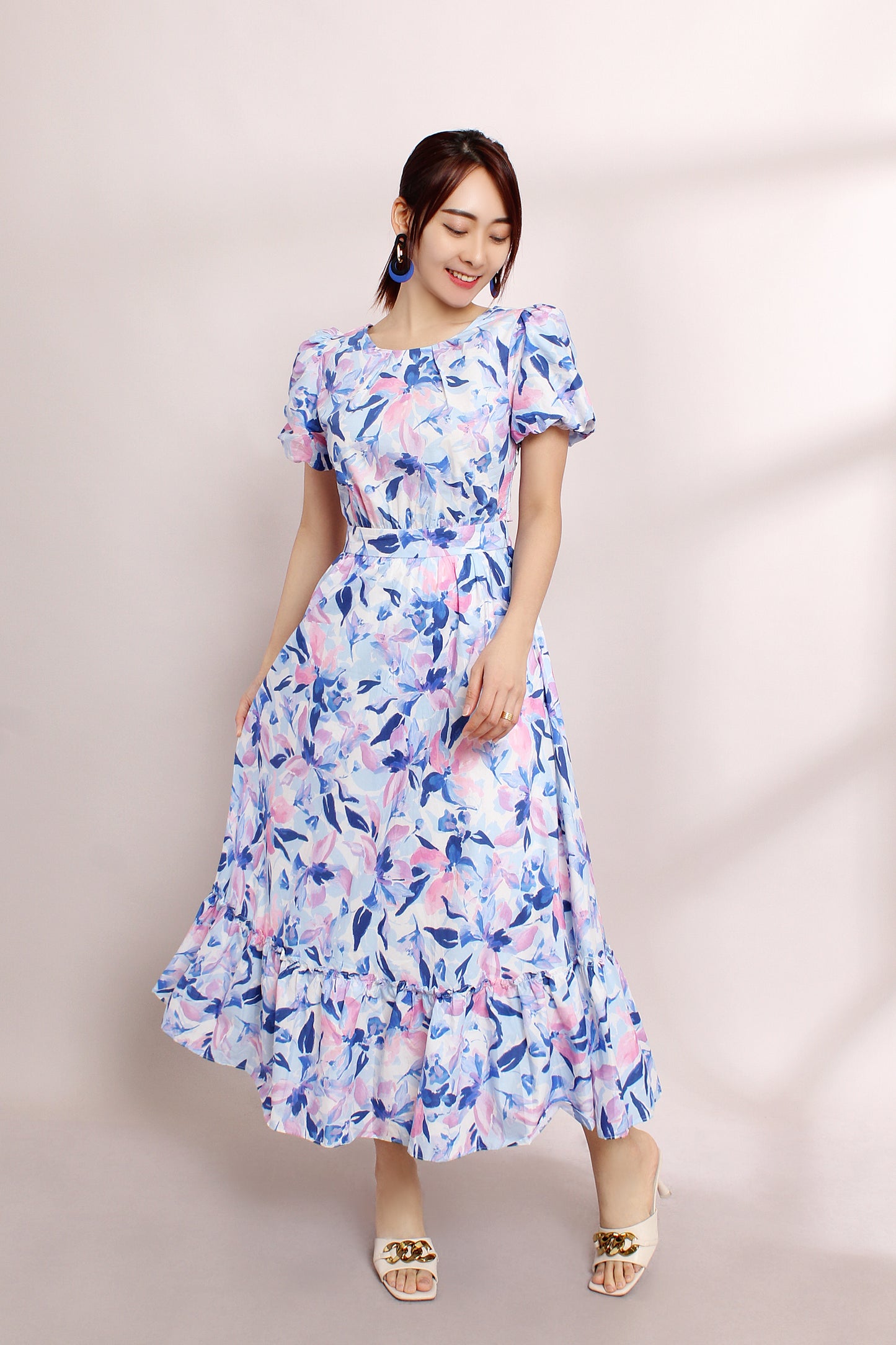 Althea Floral Ruffled Dress