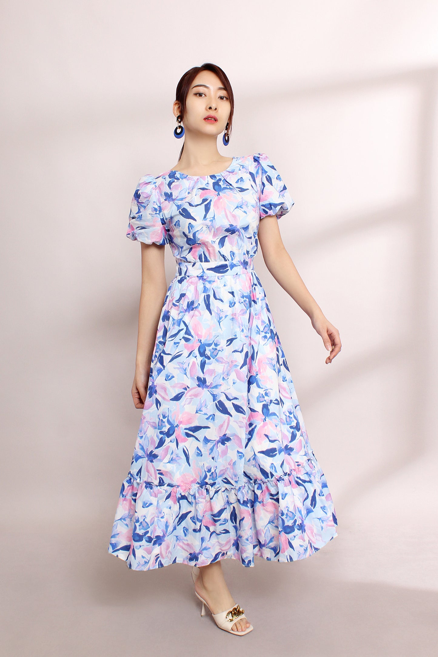 Althea Floral Ruffled Dress