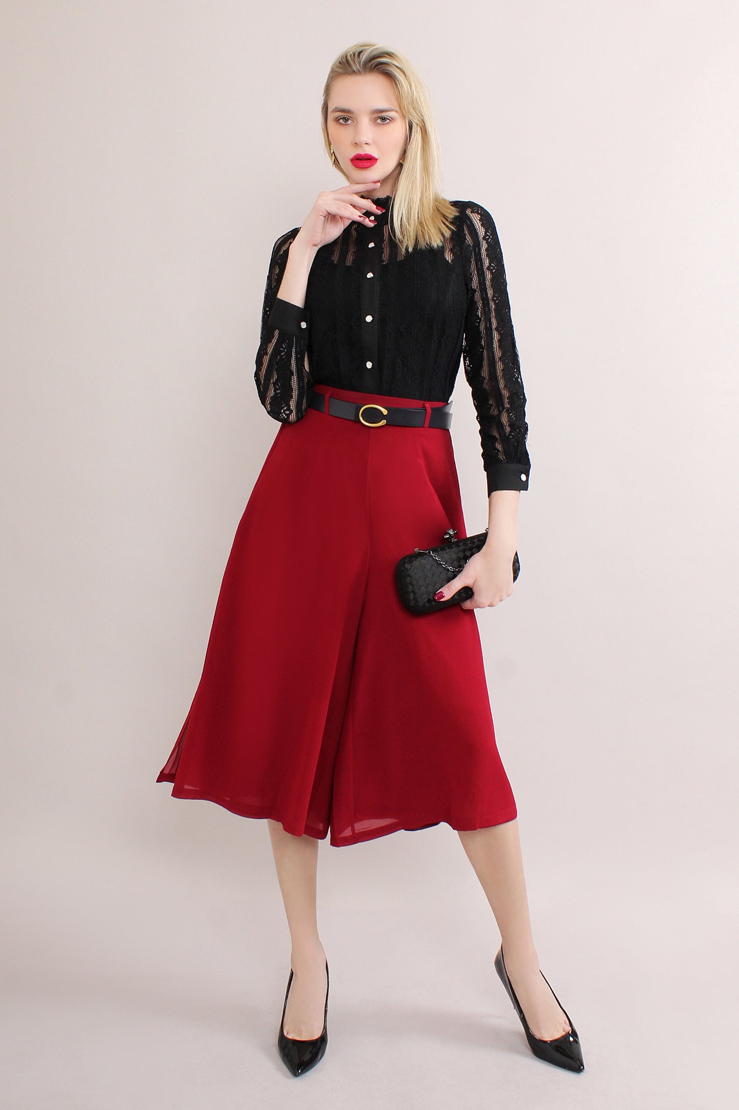 Avenly Buttoned Lace Shirt