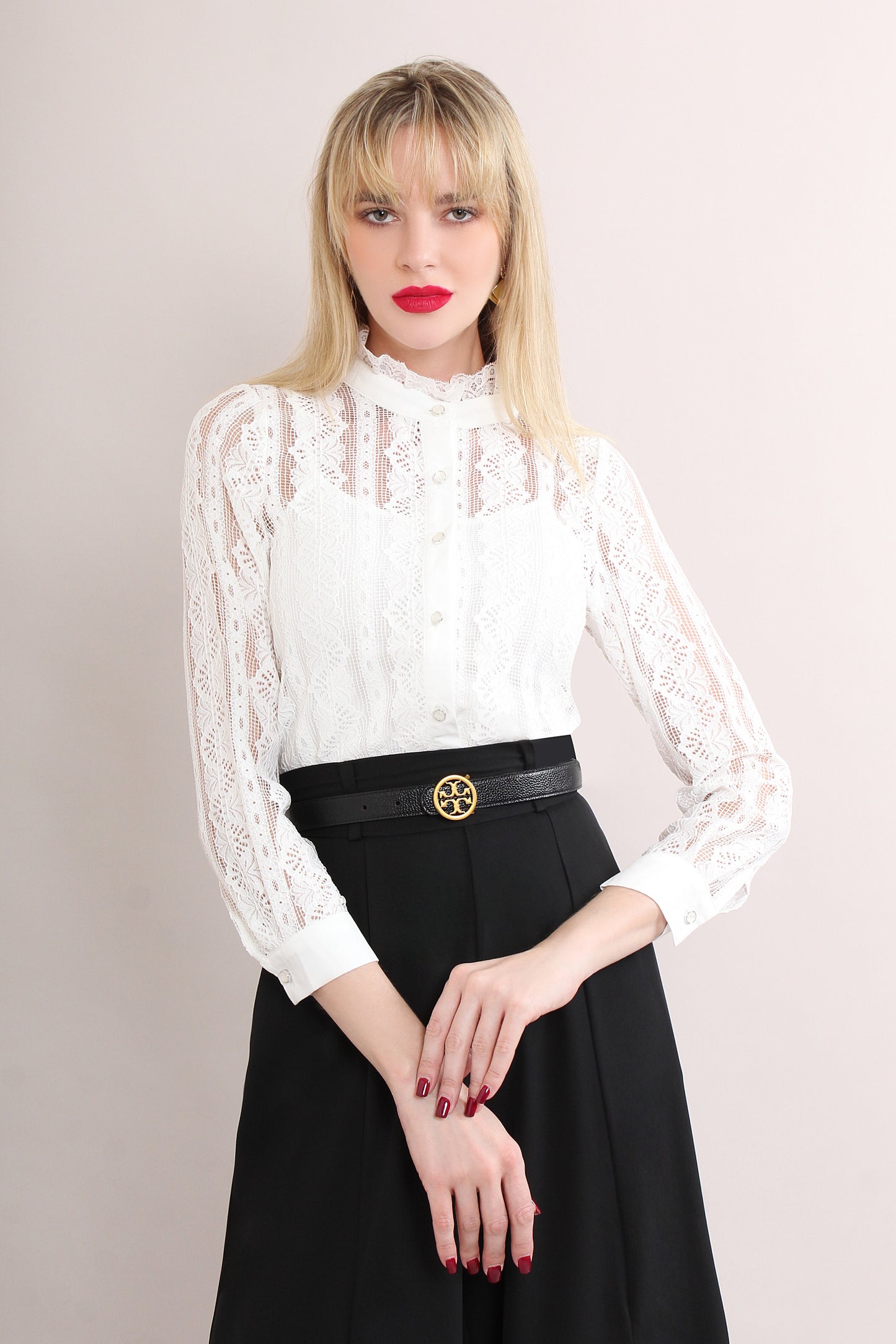 Avenly Buttoned Lace Shirt