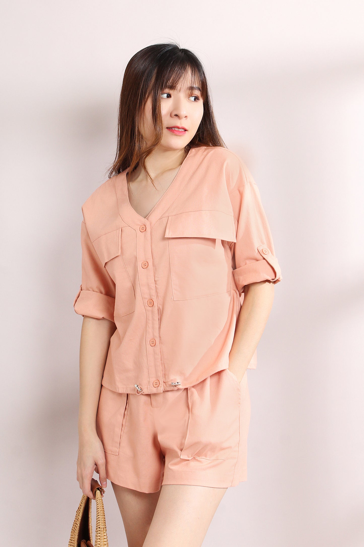 Alessia Cotton Linen Cargo Set
