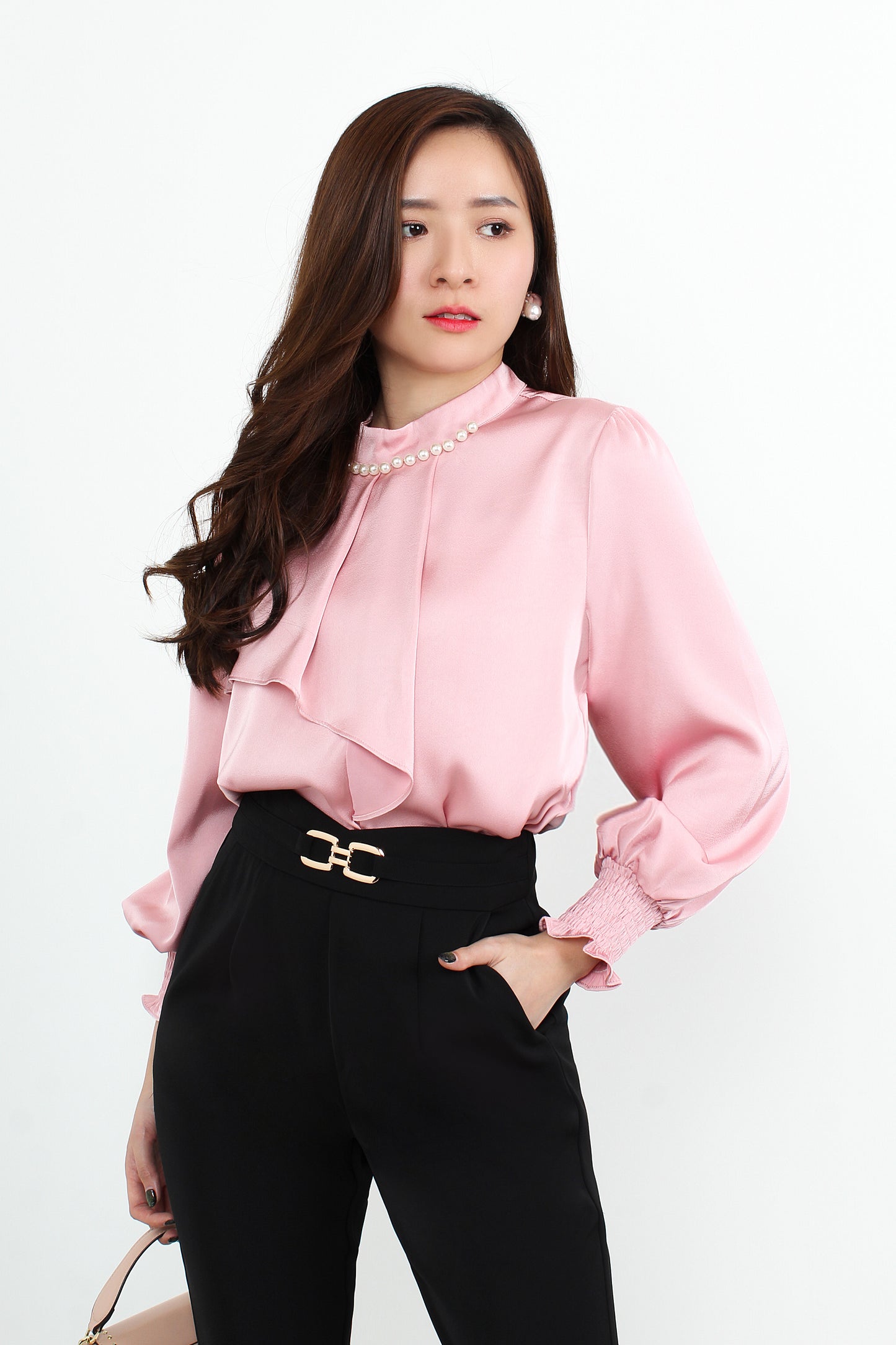 Heart Shaped Waistband Pencil Cut Pants