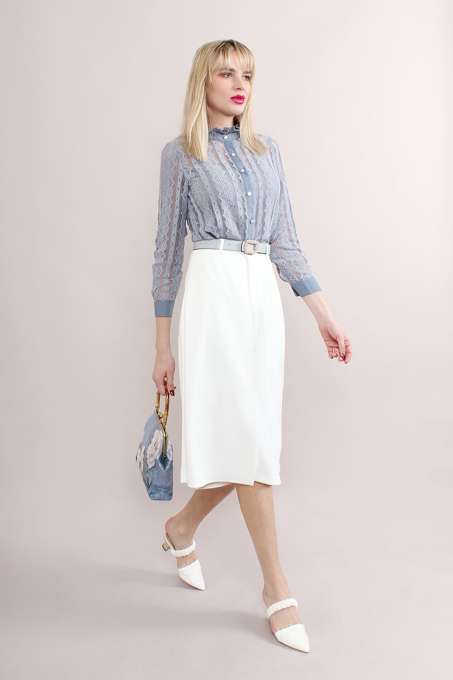Avenly Buttoned Lace Shirt