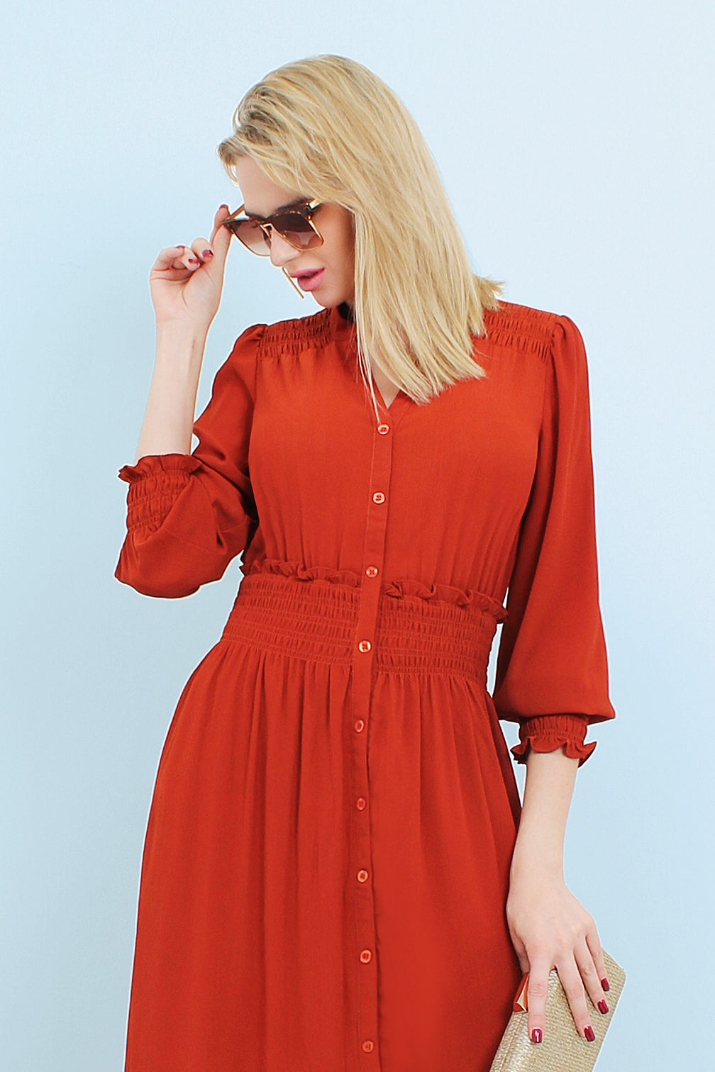 Alurra Chiffon Smocked Dress