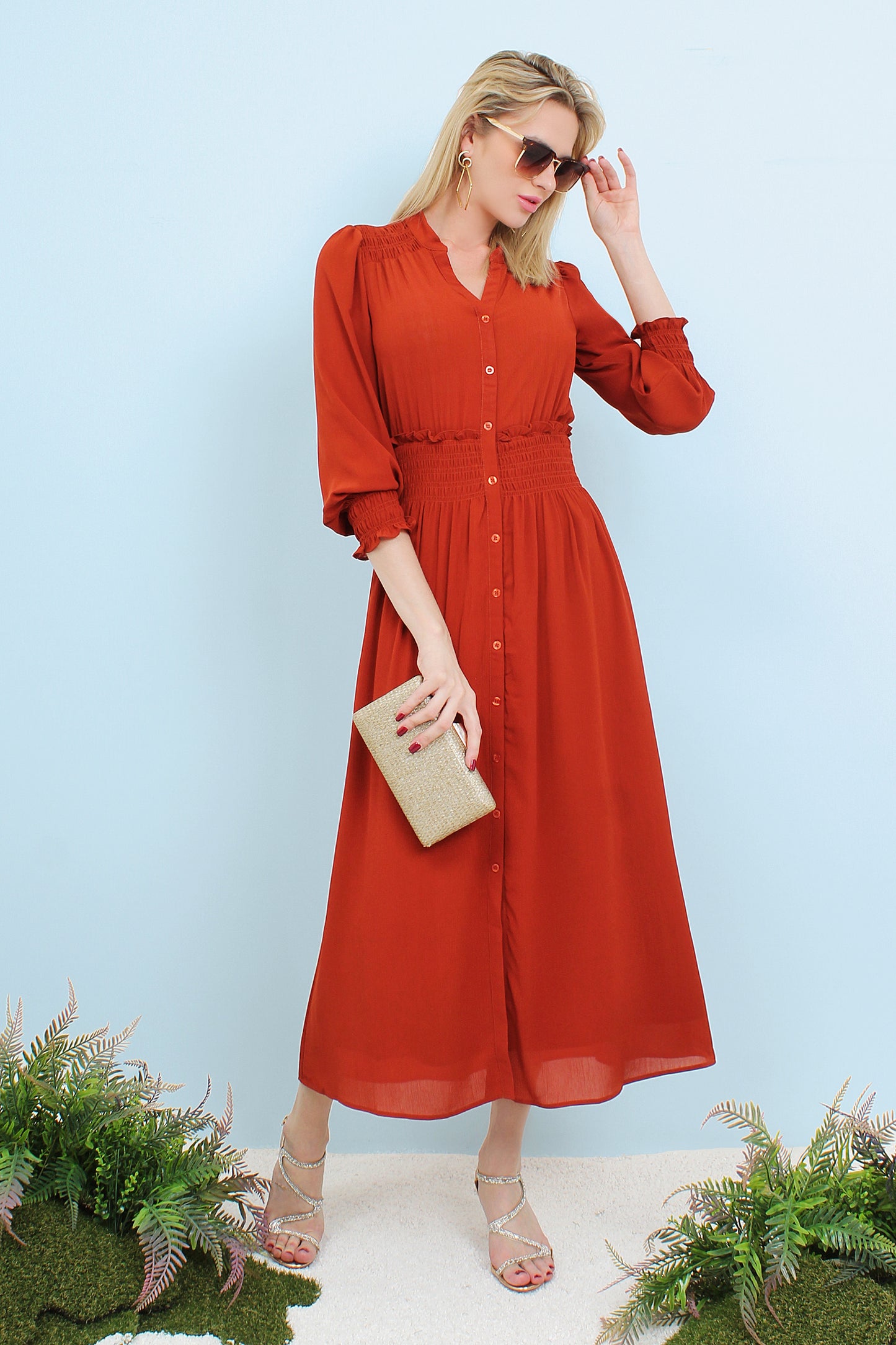 Alurra Chiffon Smocked Dress