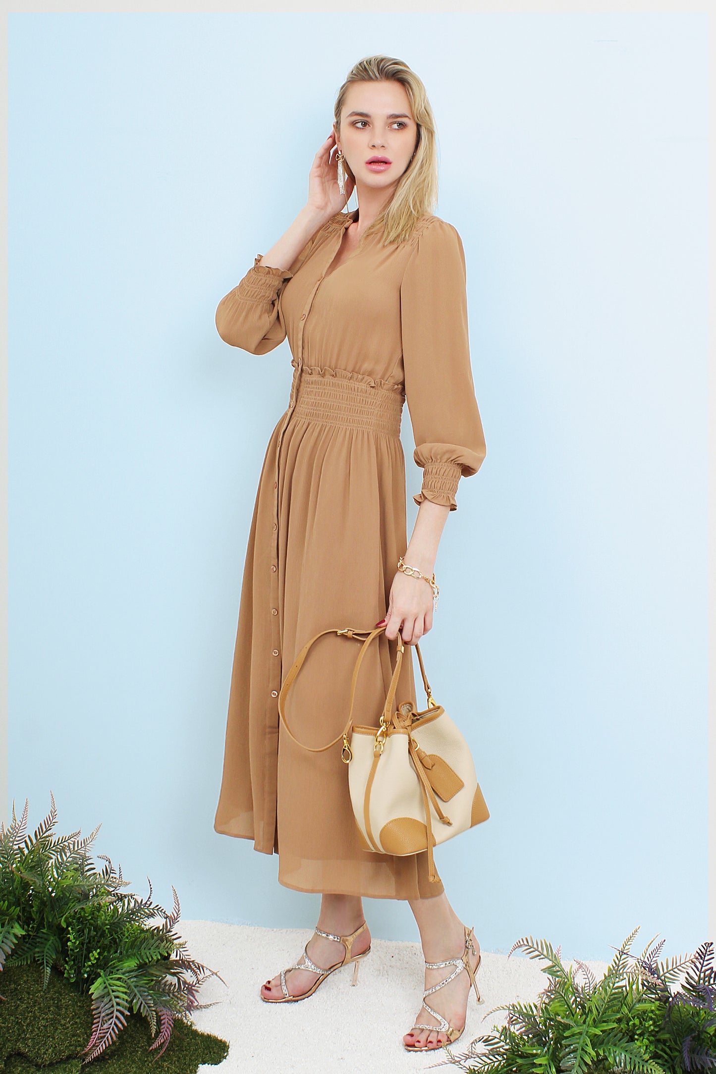 Alurra Chiffon Smocked Dress