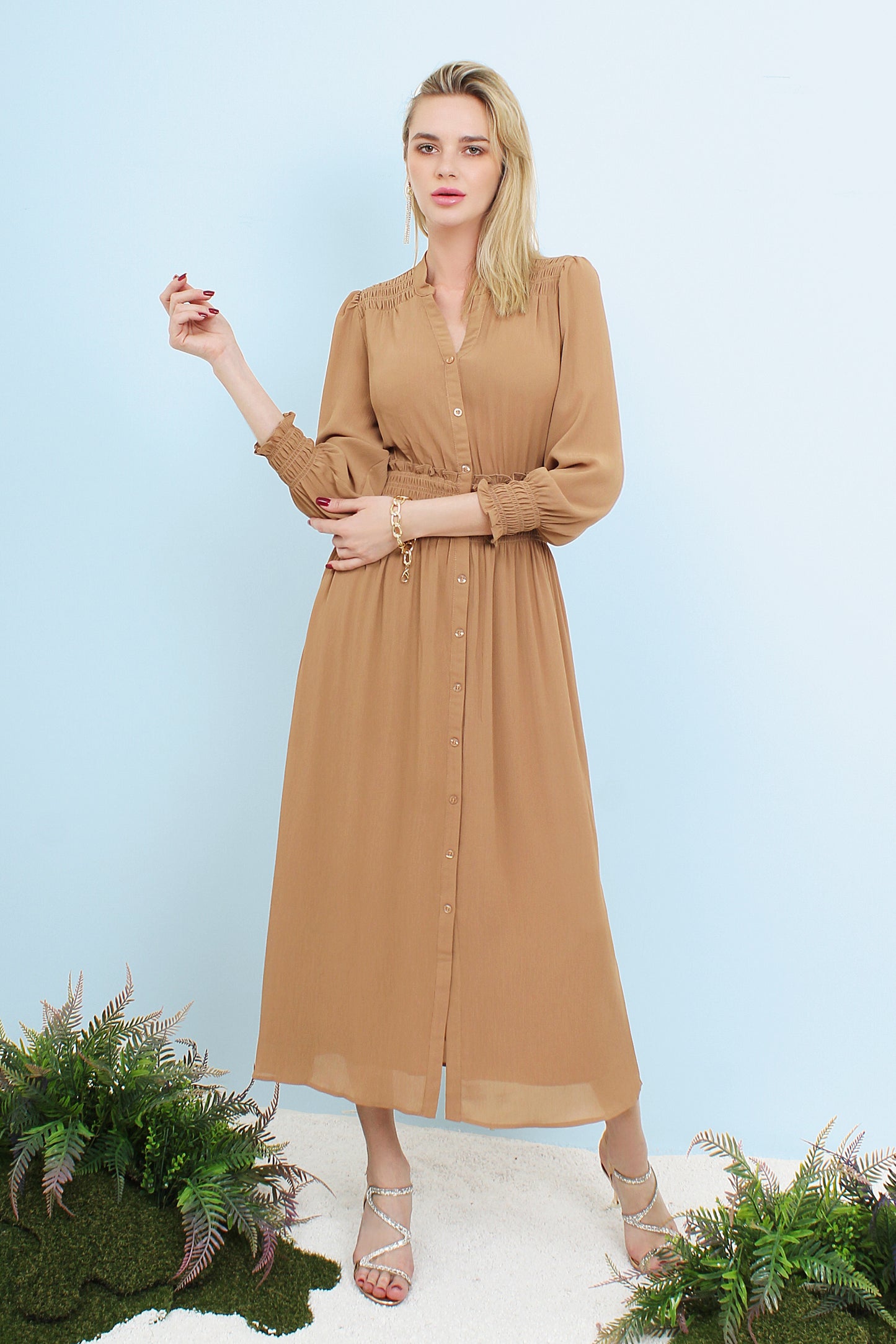 Alurra Chiffon Smocked Dress