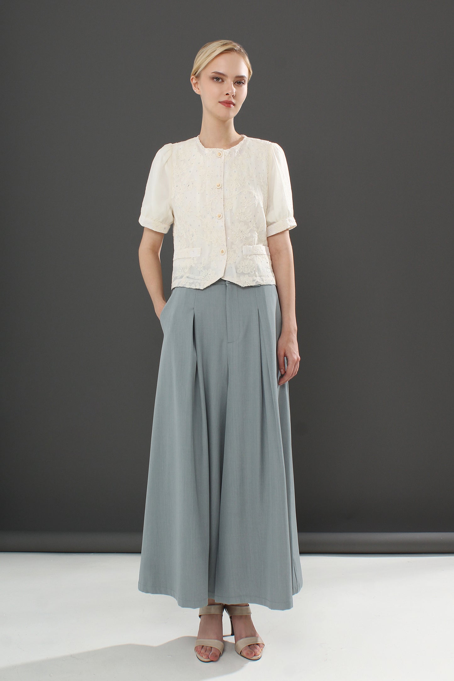 Estelle Smooth Satin Casual Pants