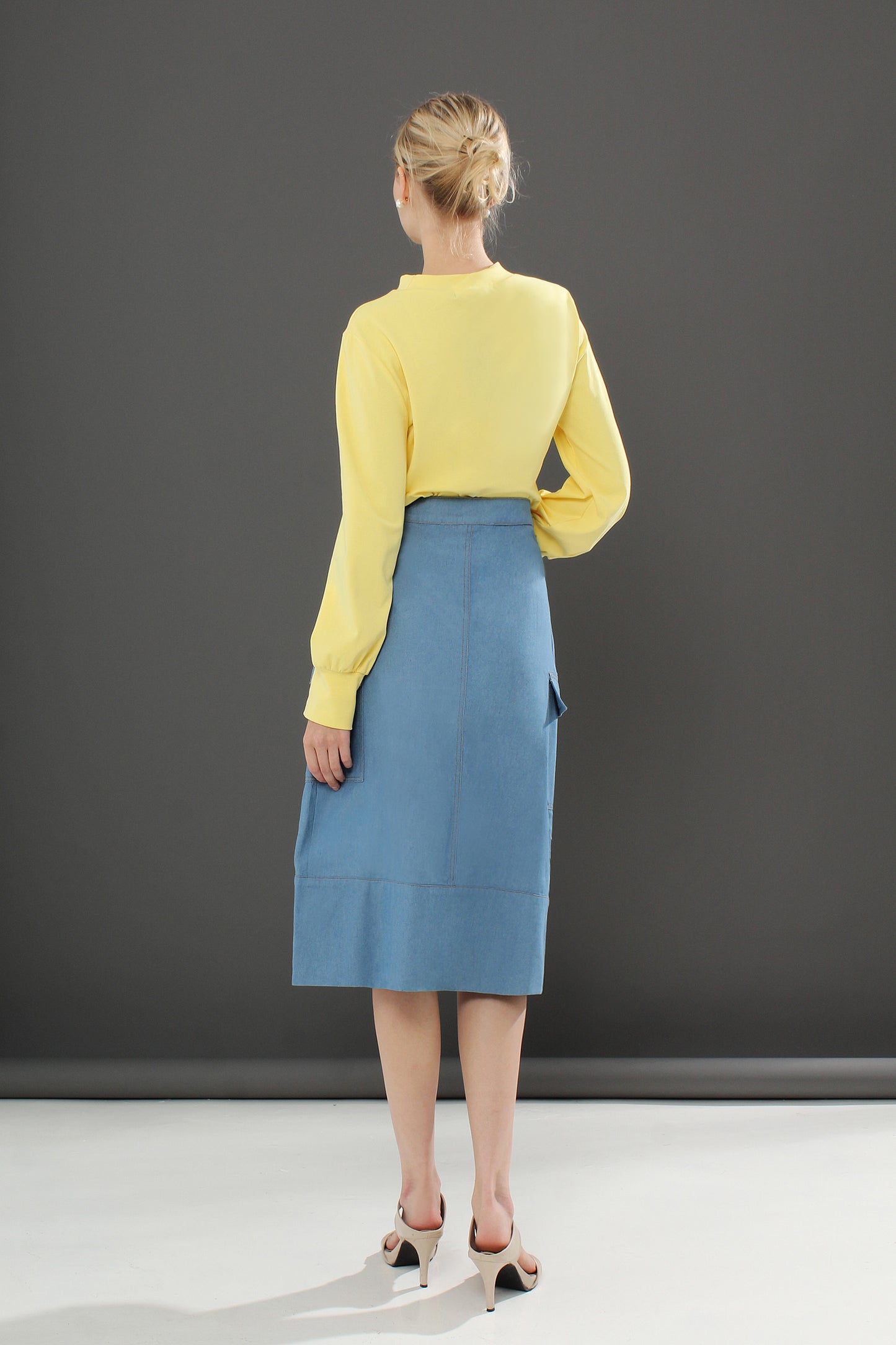 Virginia Cotton Blend Corduroy A-Line Skirt