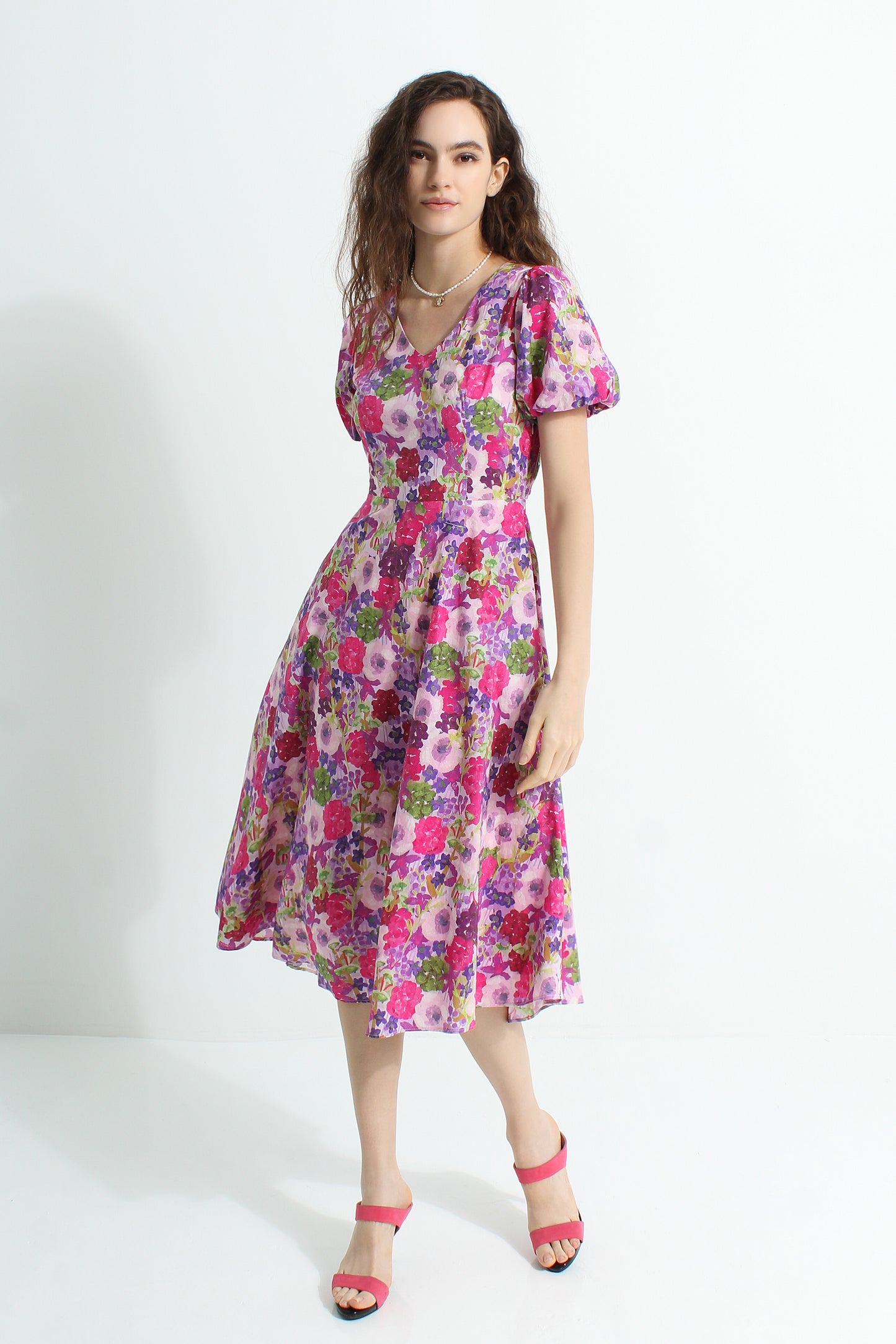 Arisa Floral Midi Dress