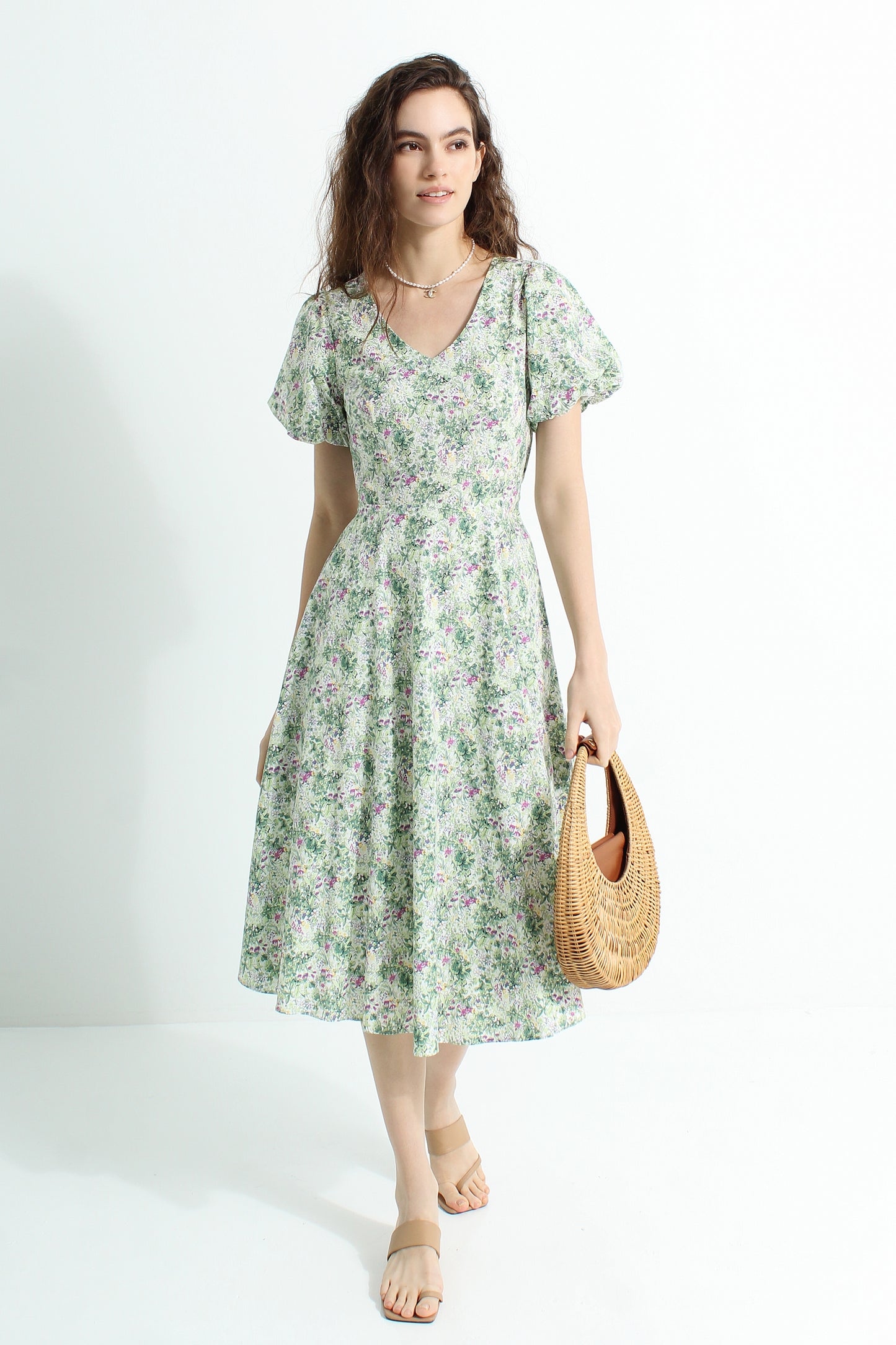Arisa Floral Midi Dress