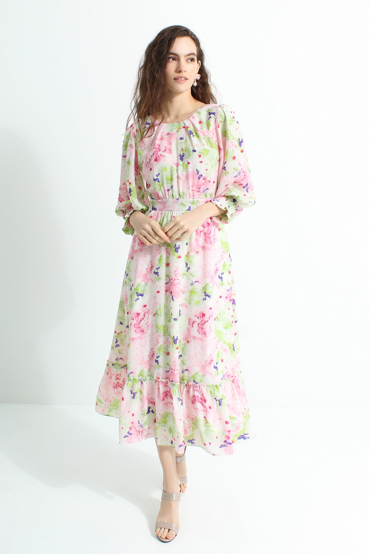 Ayanna Ruffled Floral Dress