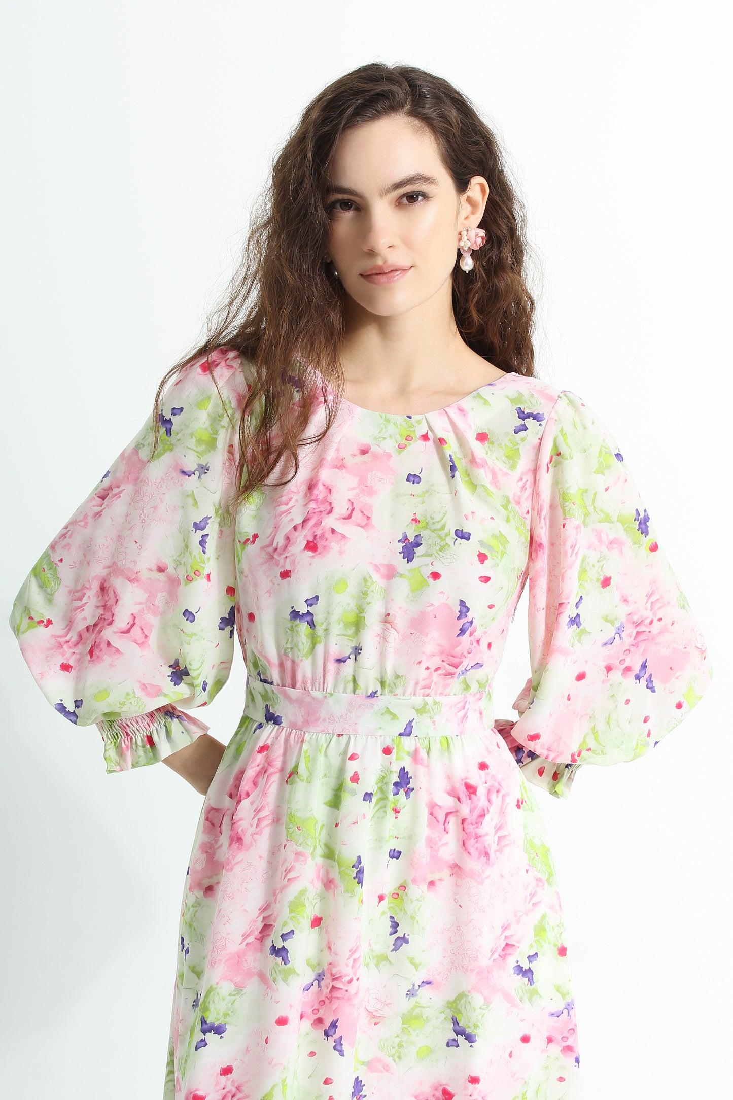 Ayanna Ruffled Floral Dress