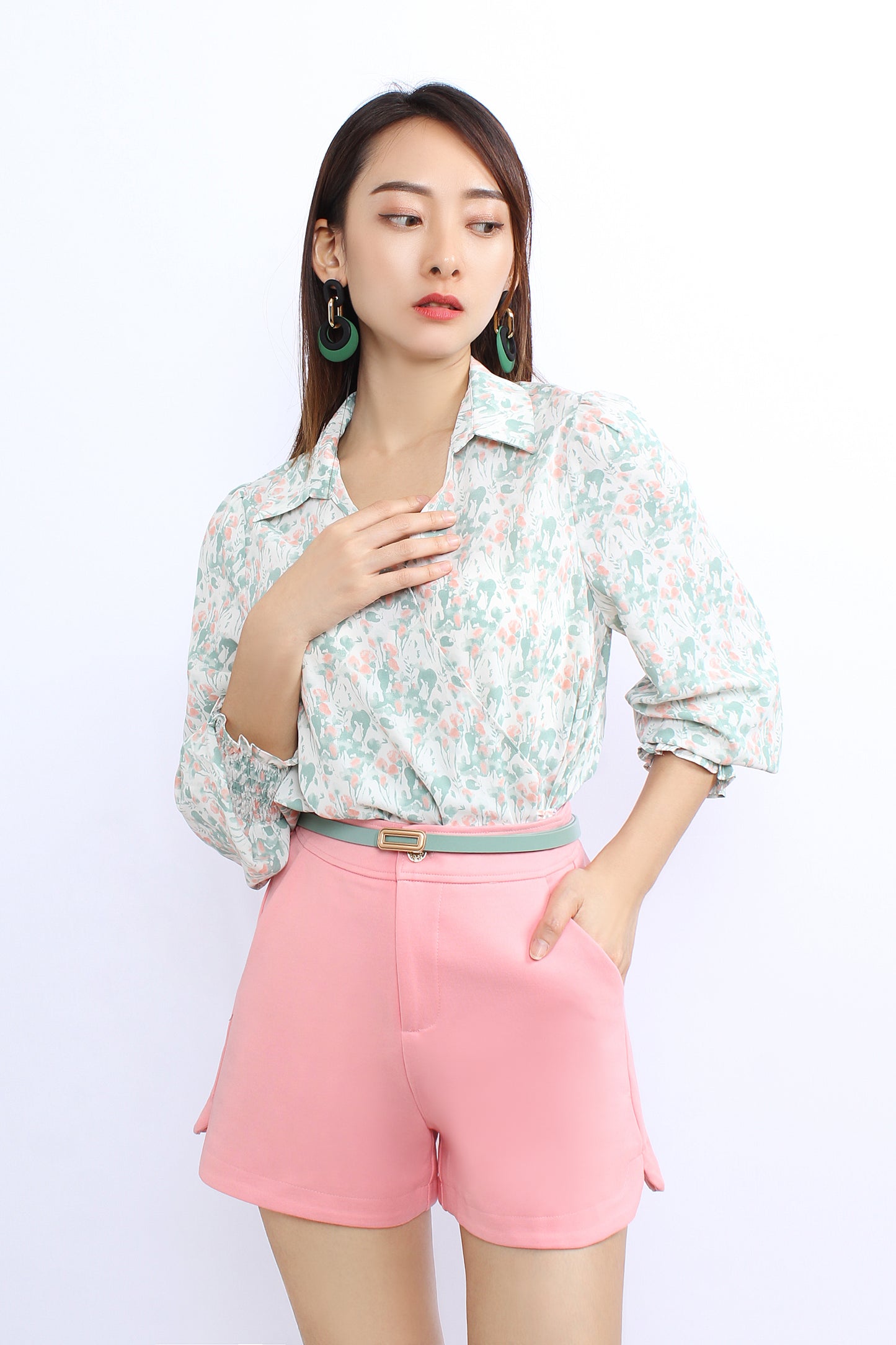 Overlapped Blouse In Prints