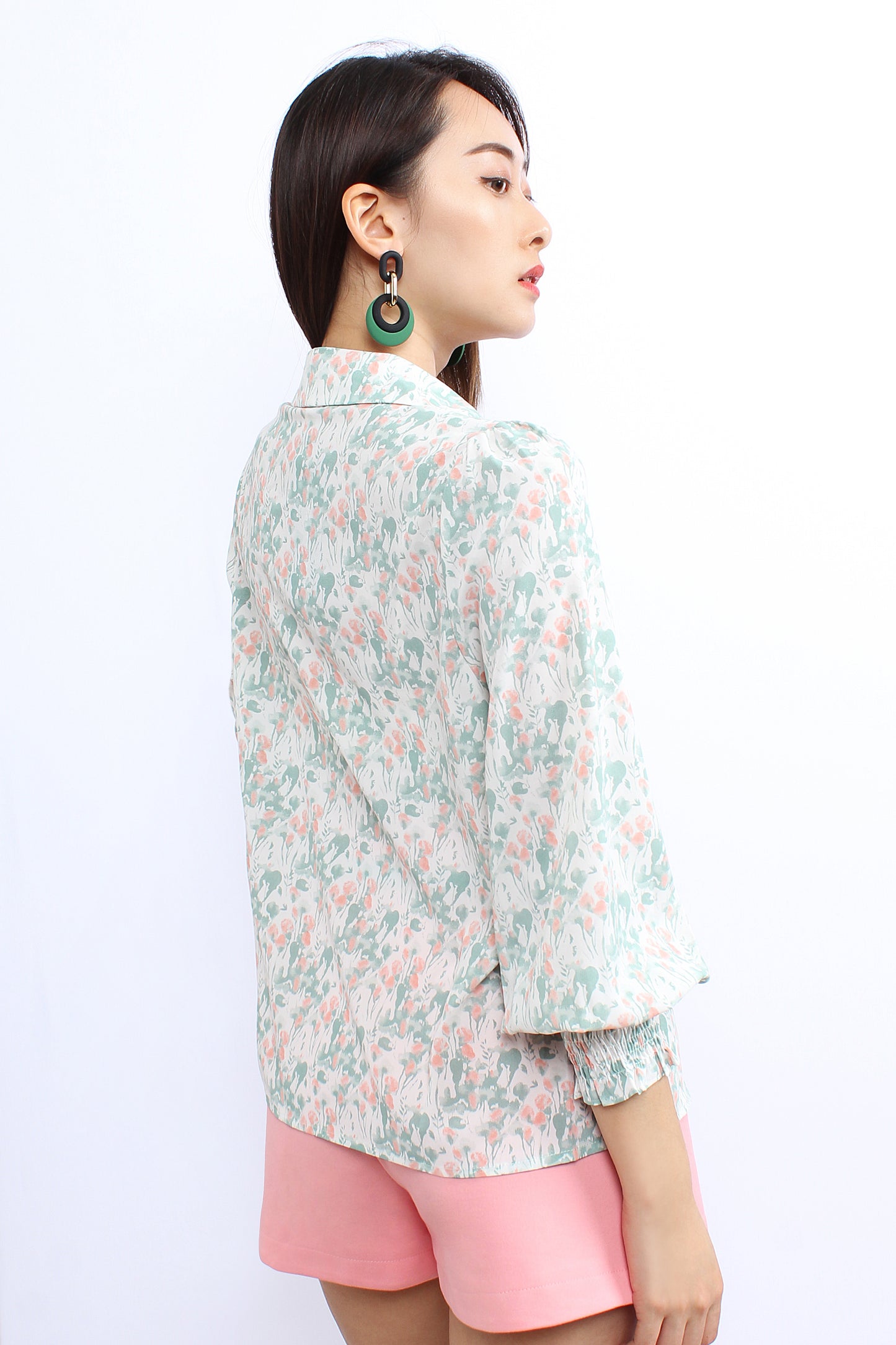 Overlapped Blouse In Prints