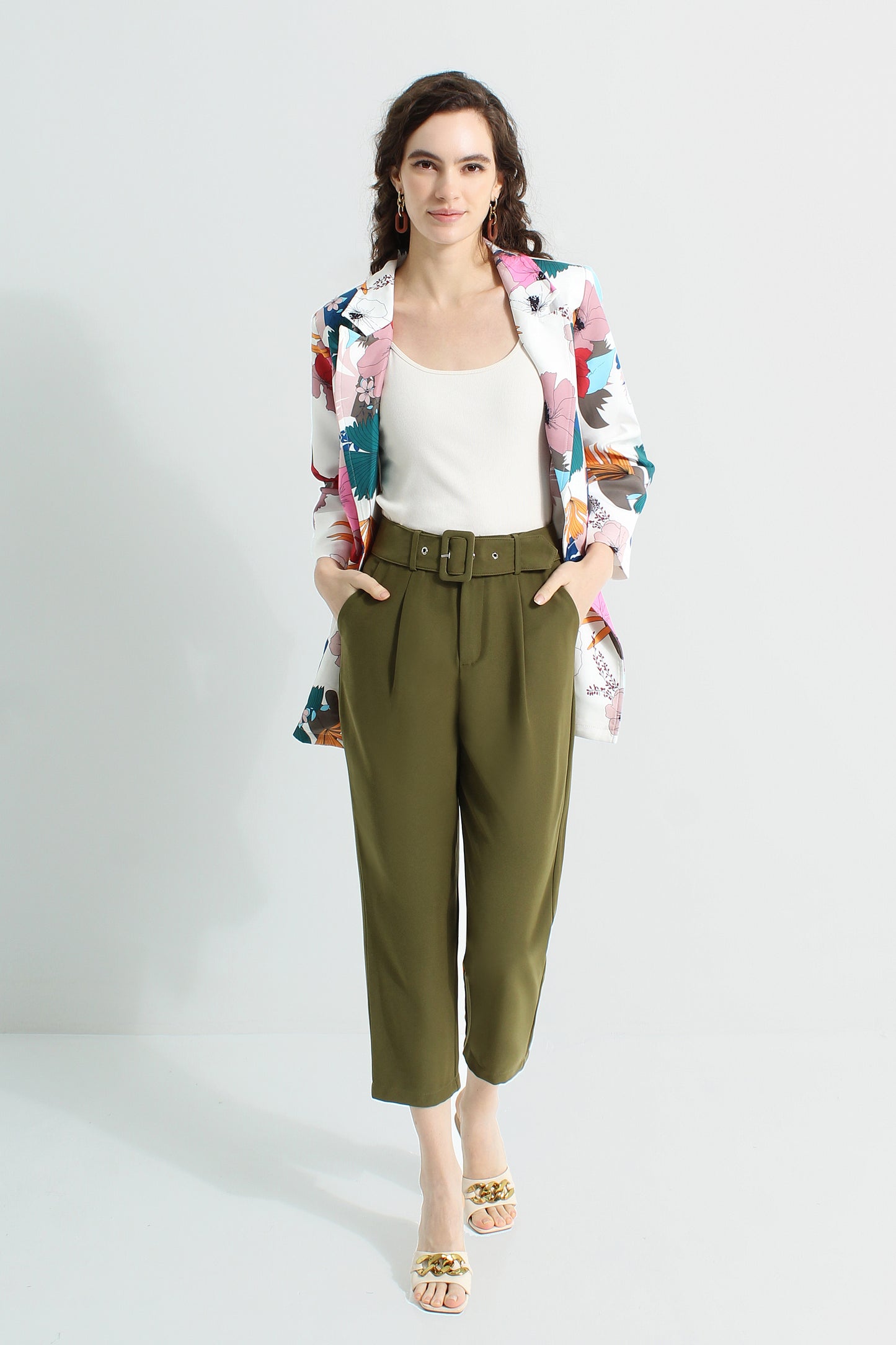Ahvi Pants with Buckle Belt
