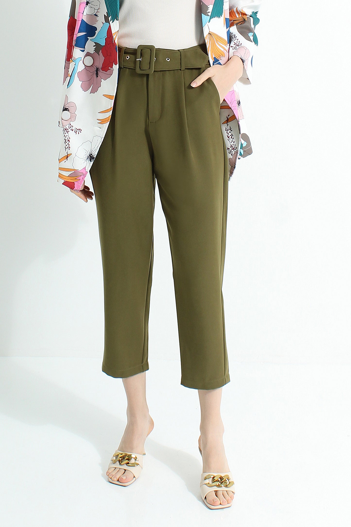 Ahvi Pants with Buckle Belt