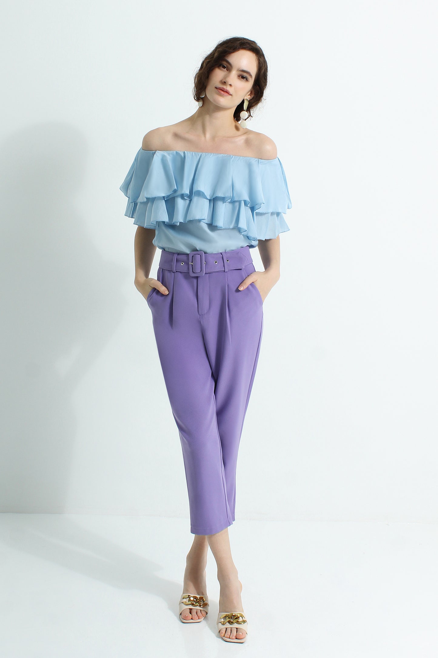 Ahvi Pants with Buckle Belt