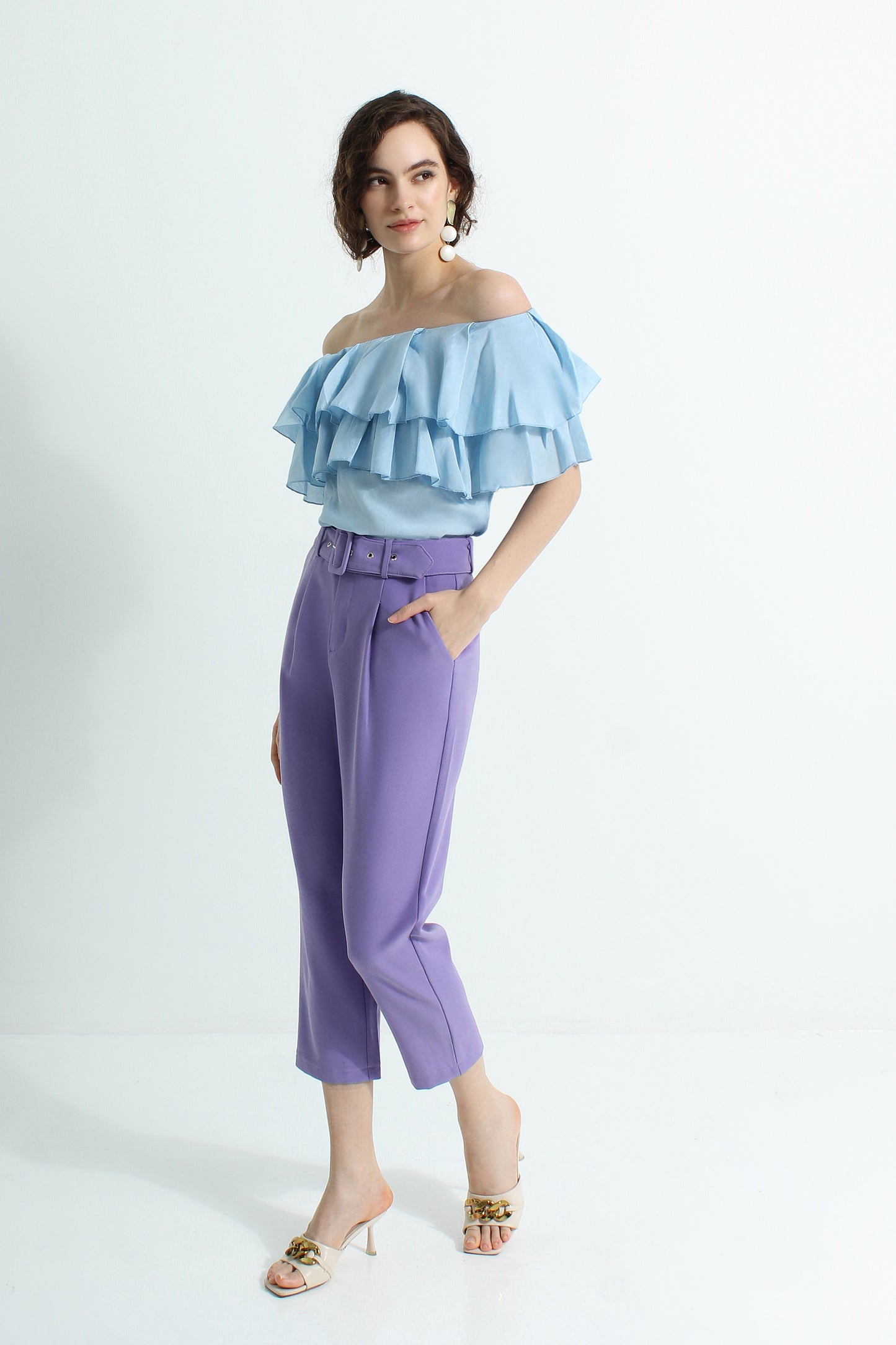 Ahvi Pants with Buckle Belt