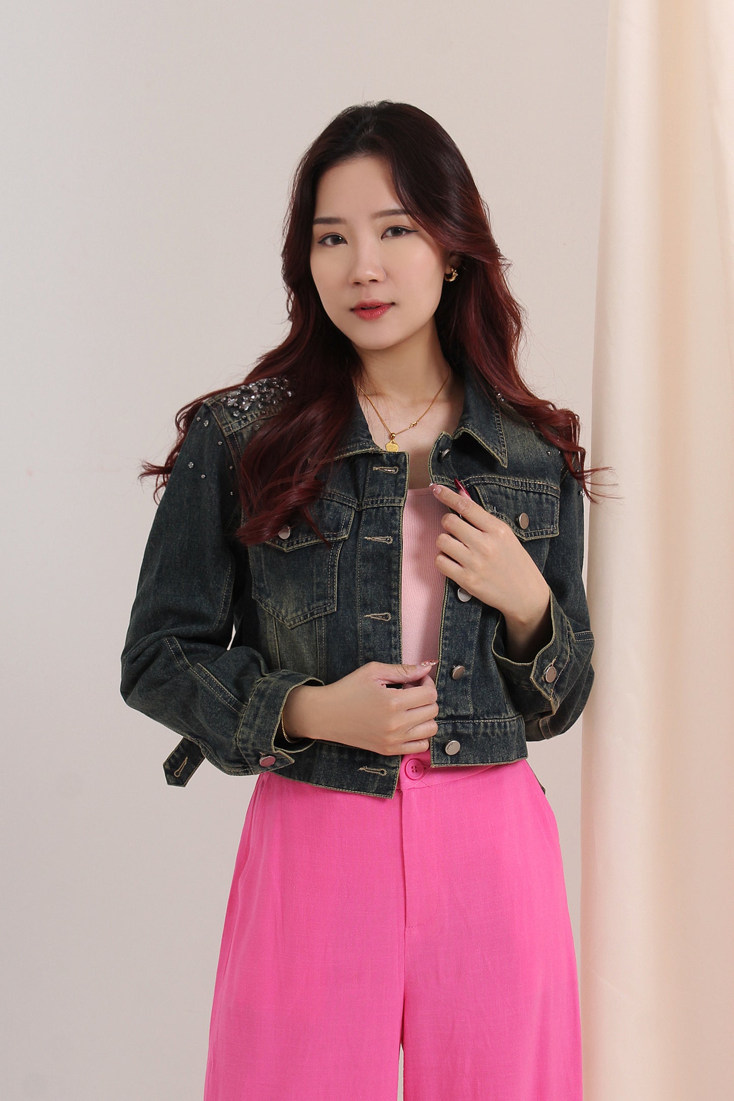 Miranda Crop Wide Leg High-rise Long Pants