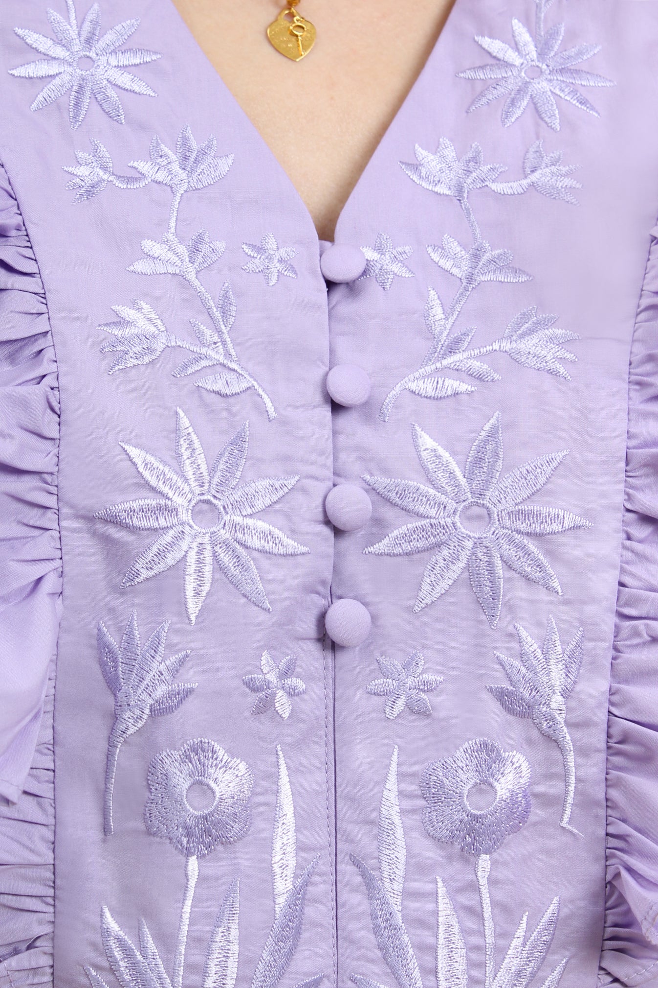 Rosella Embroidery Cotton Top