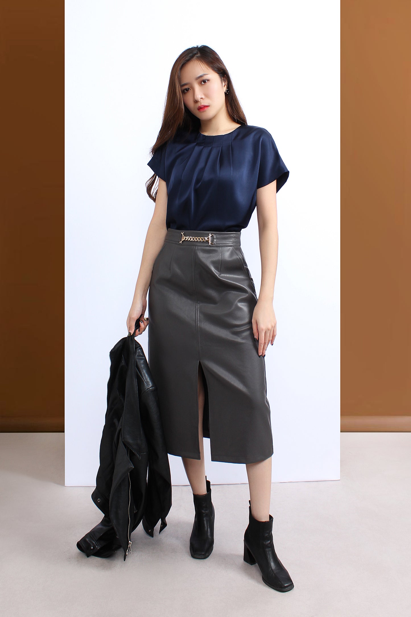 Audrey Box Pleated Blouse