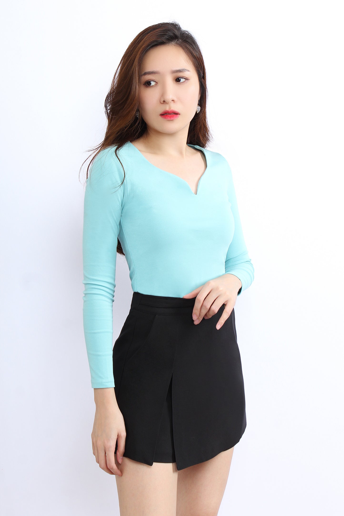 Aera Sweet Heart Neckline Cotton Top