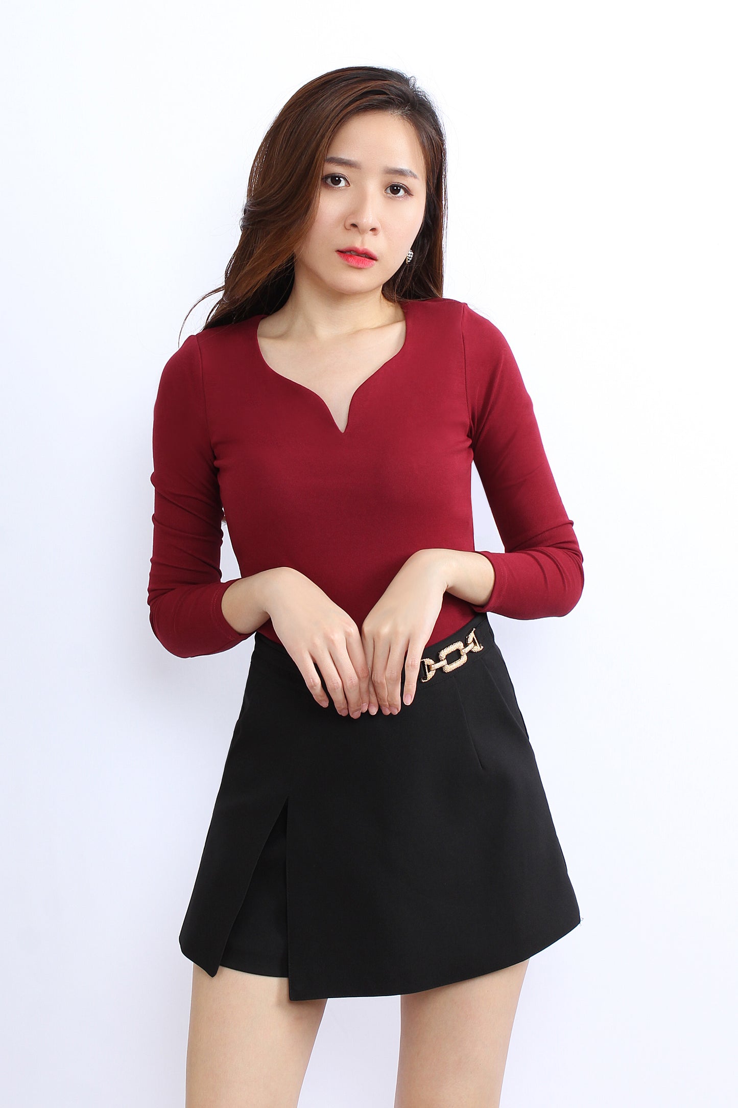 Aera Sweet Heart Neckline Cotton Top
