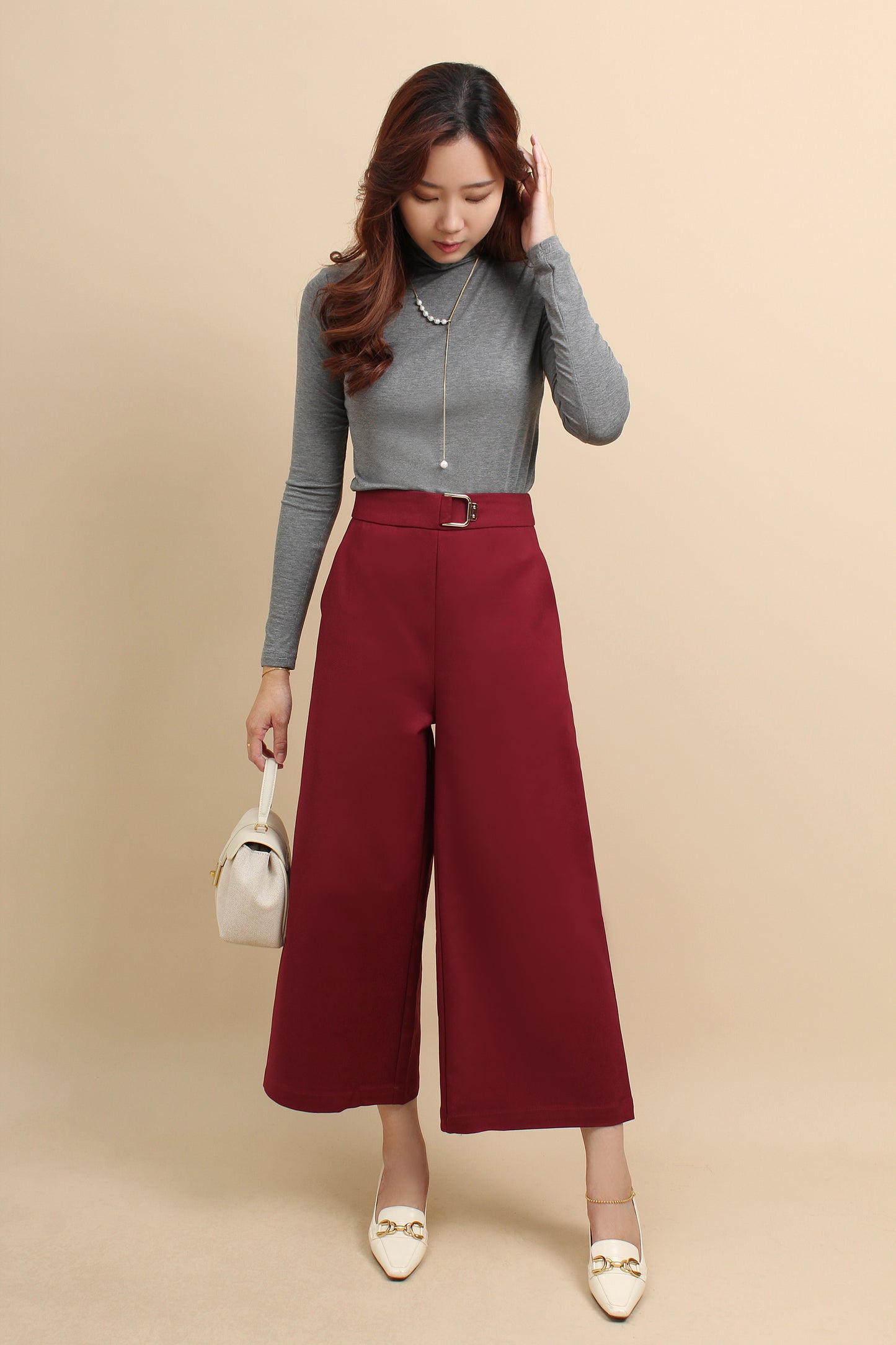 Gemara Hight Waist Straight-cut Trousers