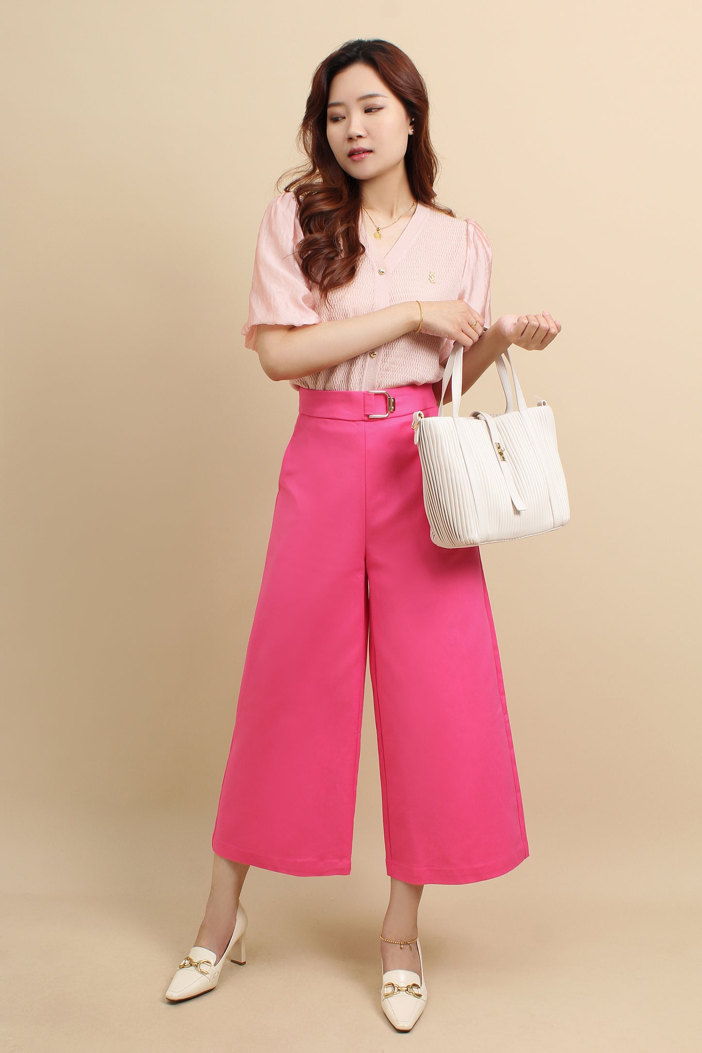 Gemara Hight Waist Straight-cut Trousers