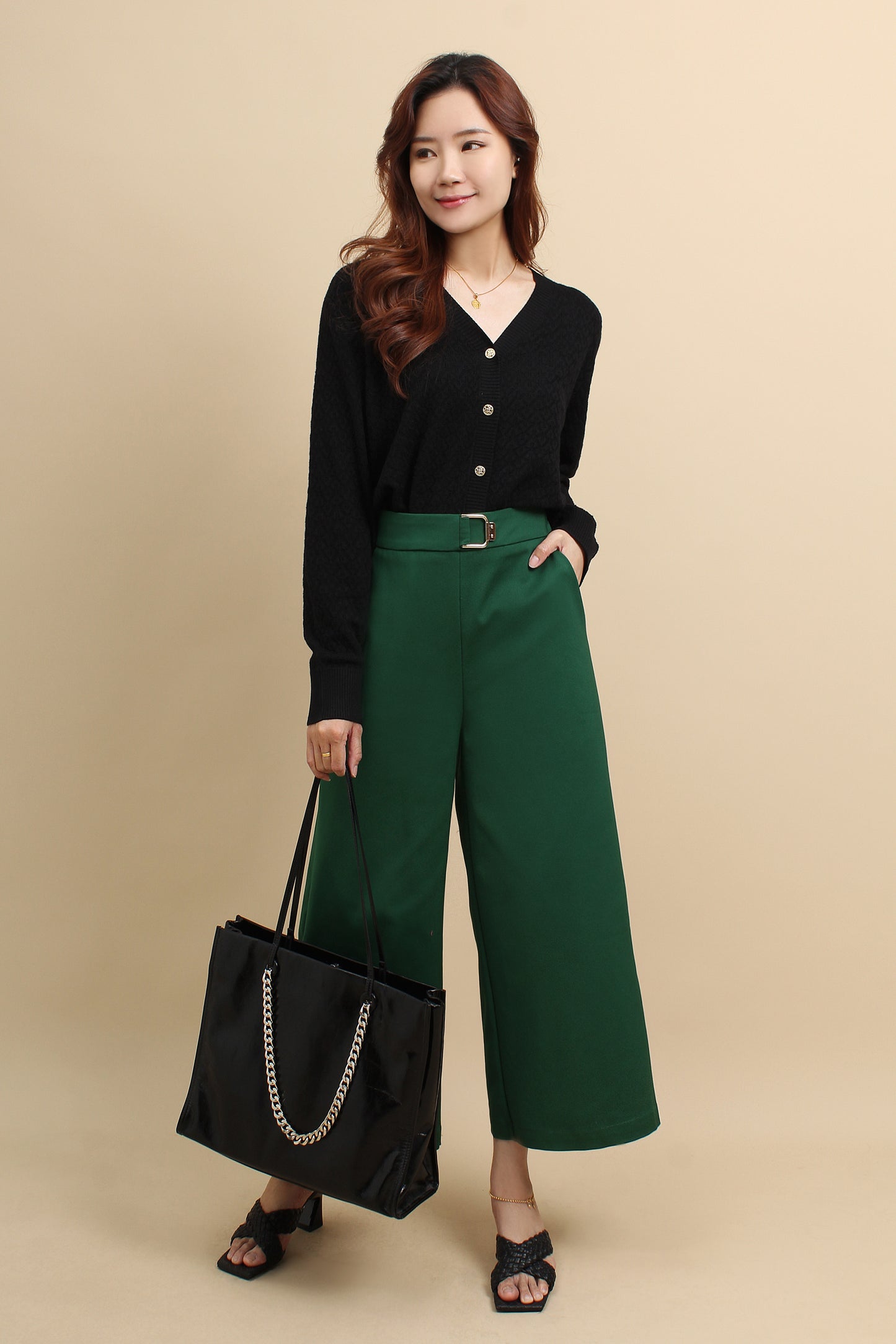 Gemara Hight Waist Straight-cut Trousers