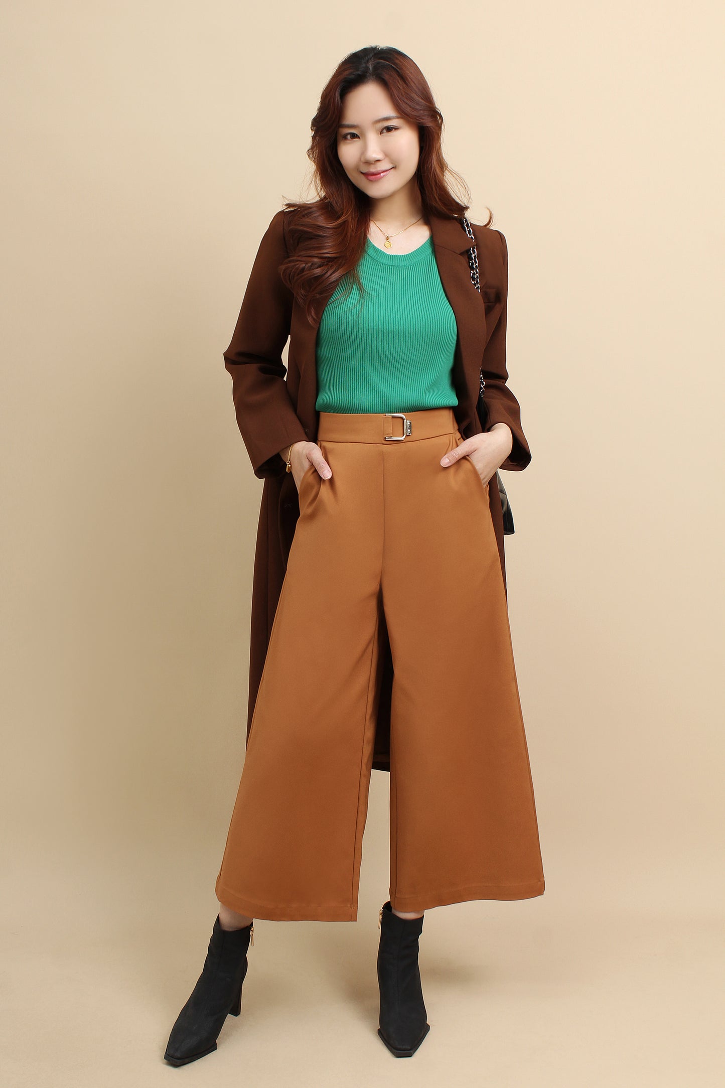 Gemara Hight Waist Straight-cut Trousers