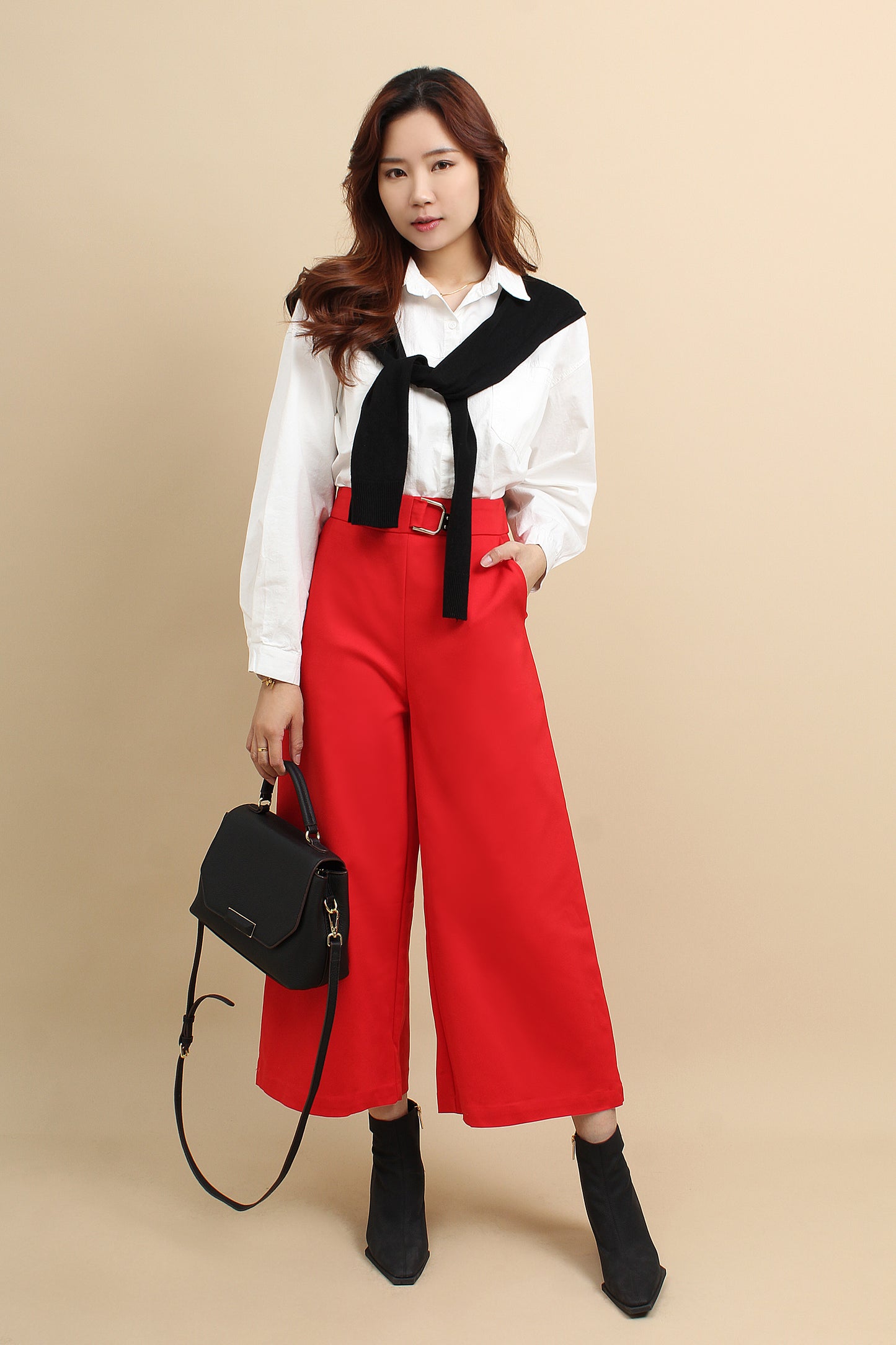 Gemara Hight Waist Straight-cut Trousers