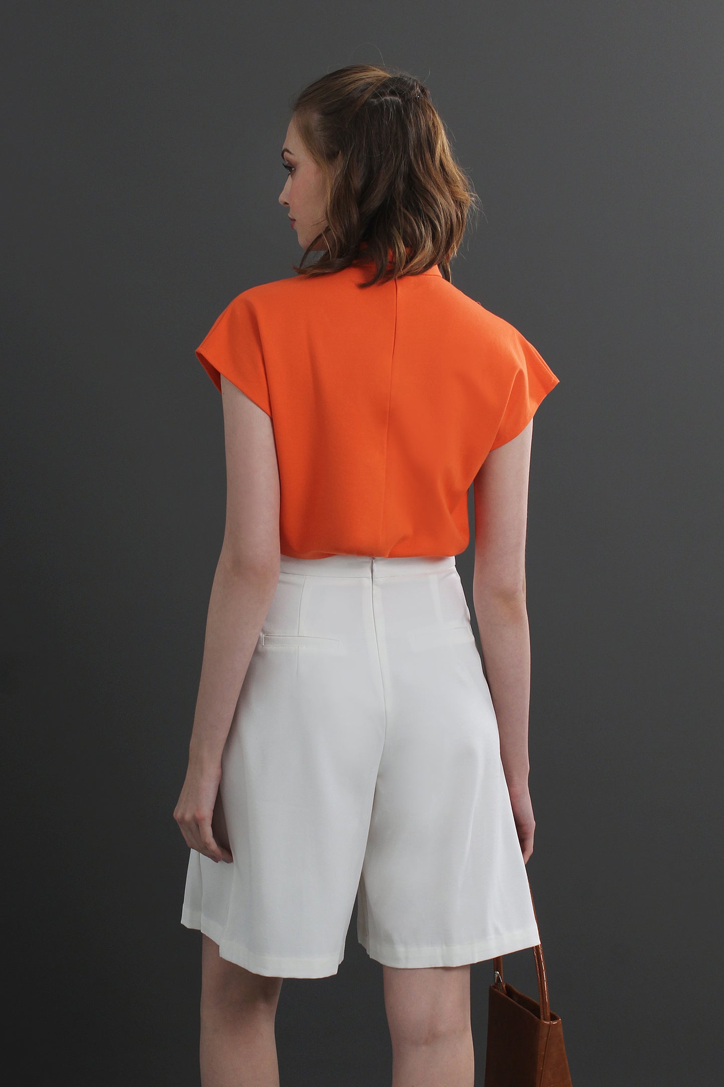Beryl Korean Style Pleated Shorts Office Work Front Zipper Pants
