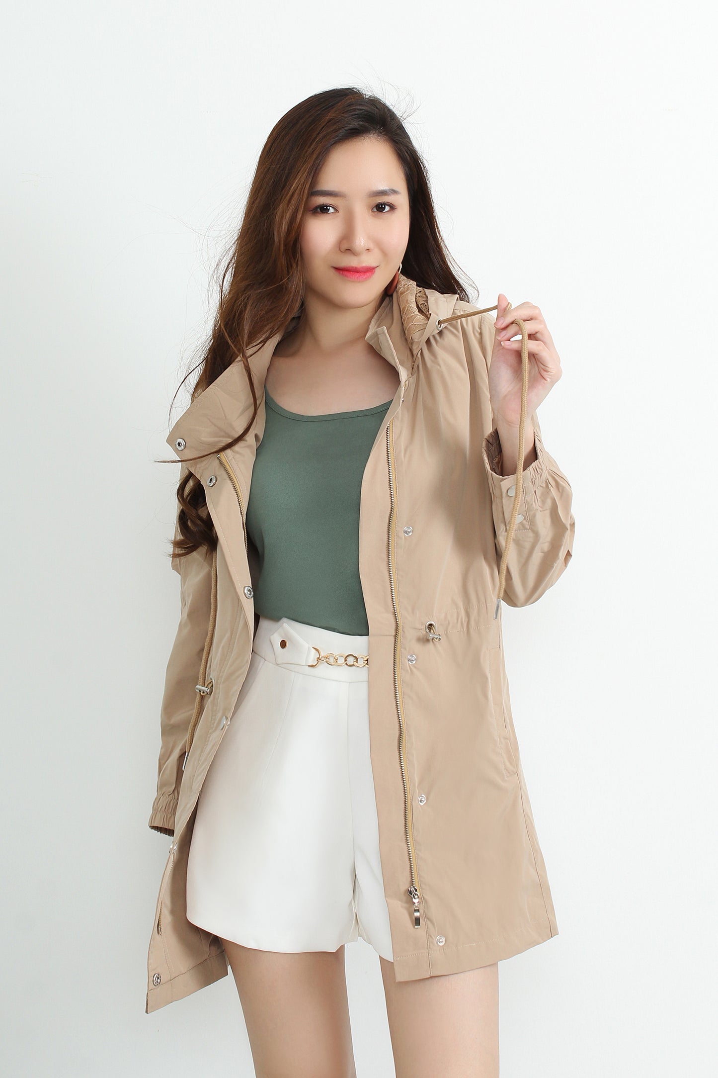 Noemie Drawstring Parka Jacket