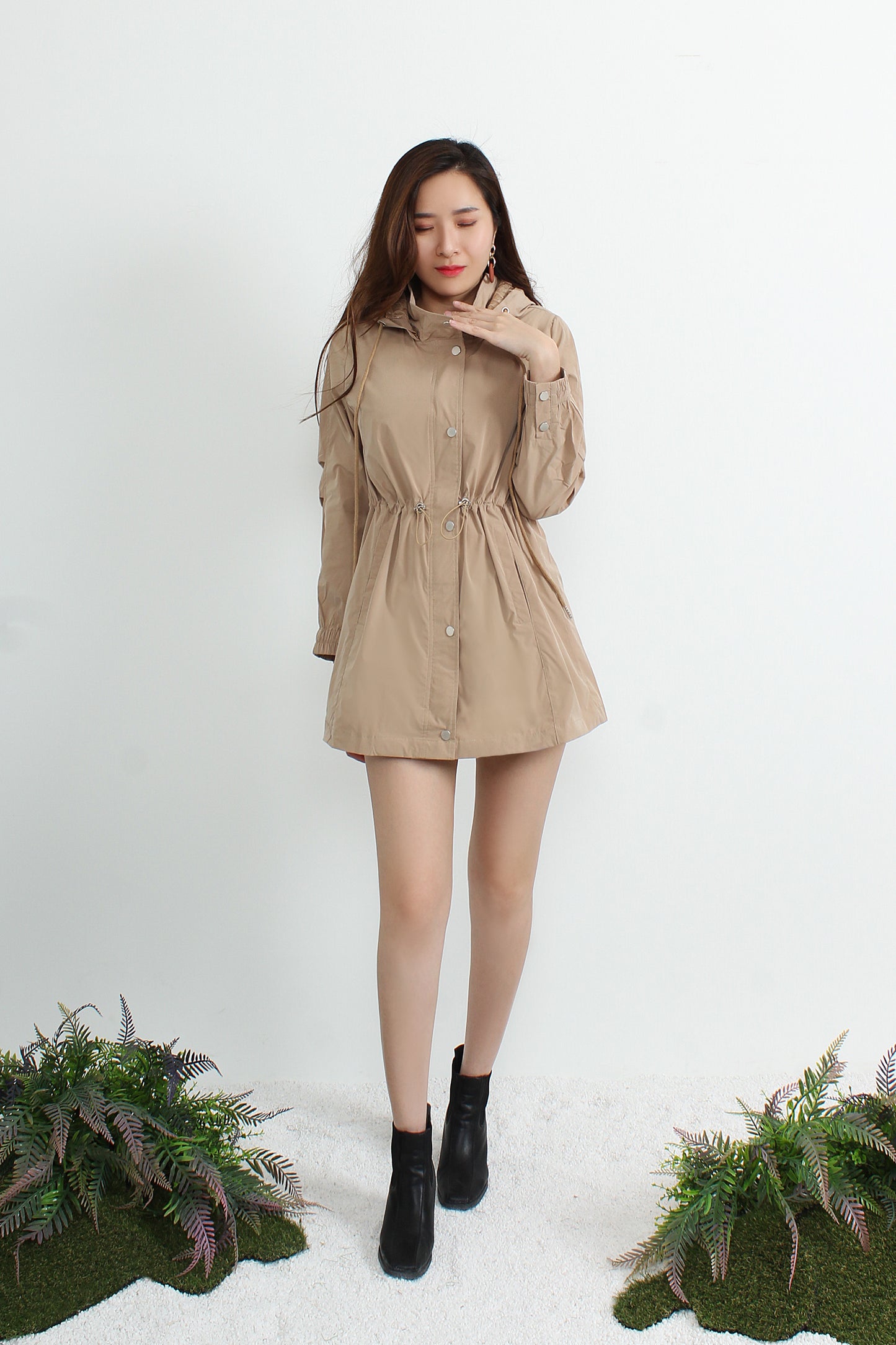 Noemie Drawstring Parka Jacket