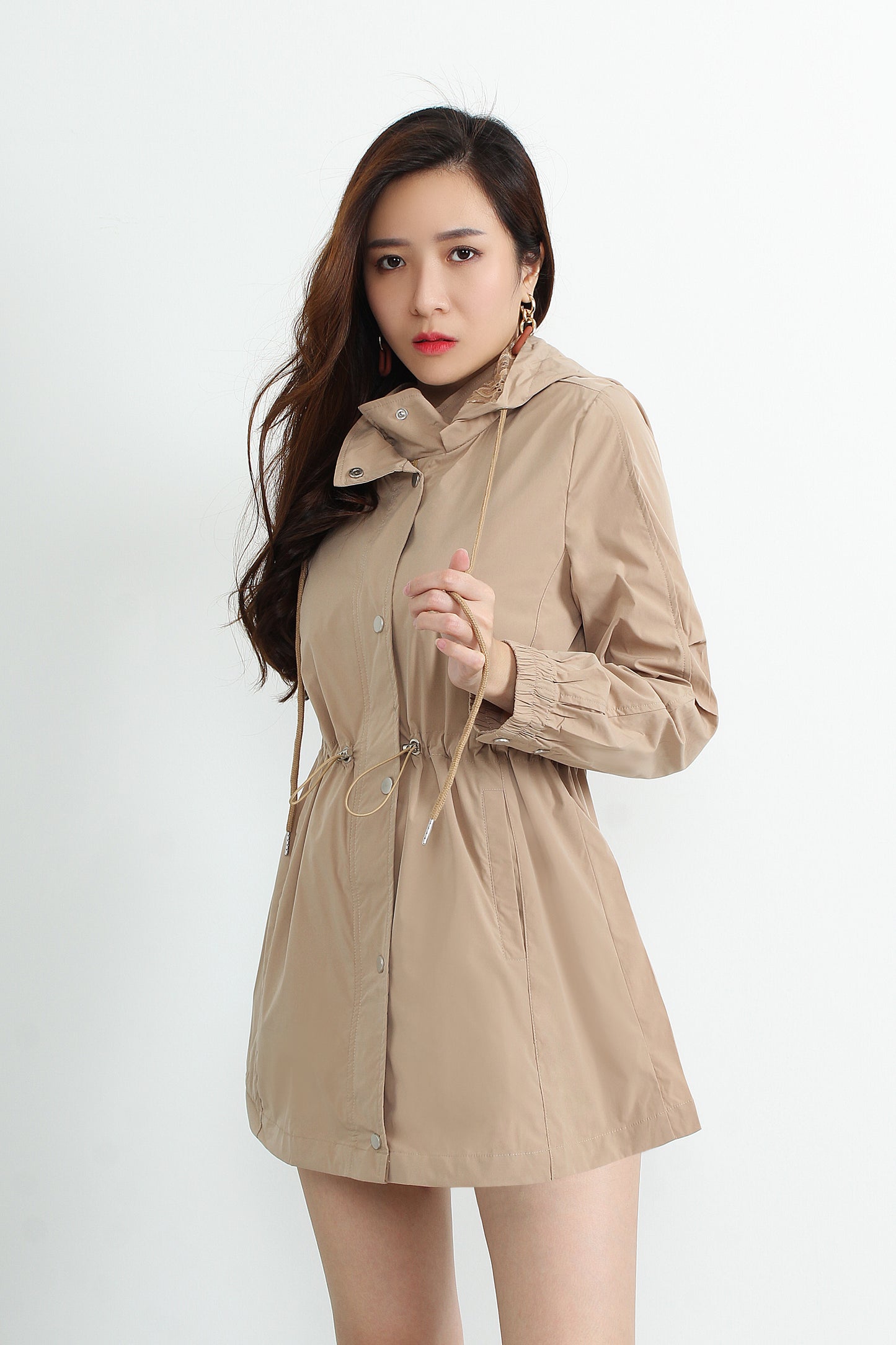 Noemie Drawstring Parka Jacket