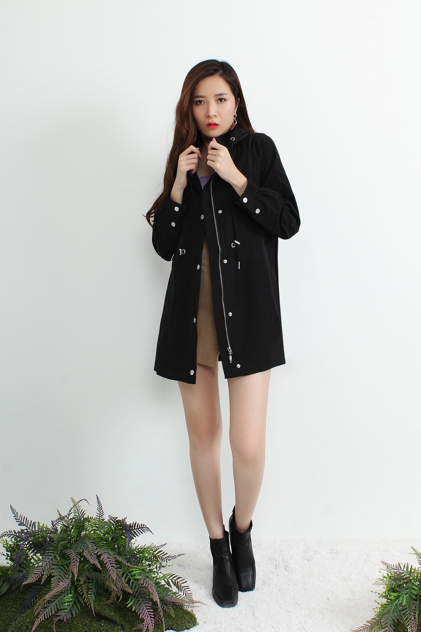 Noemie Drawstring Parka Jacket