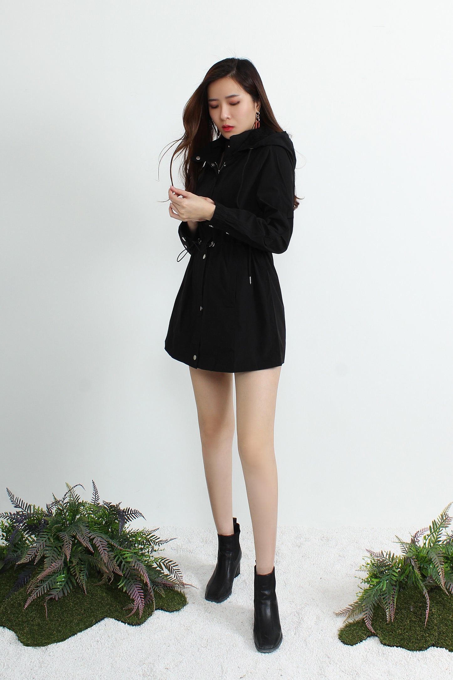 Noemie Drawstring Parka Jacket