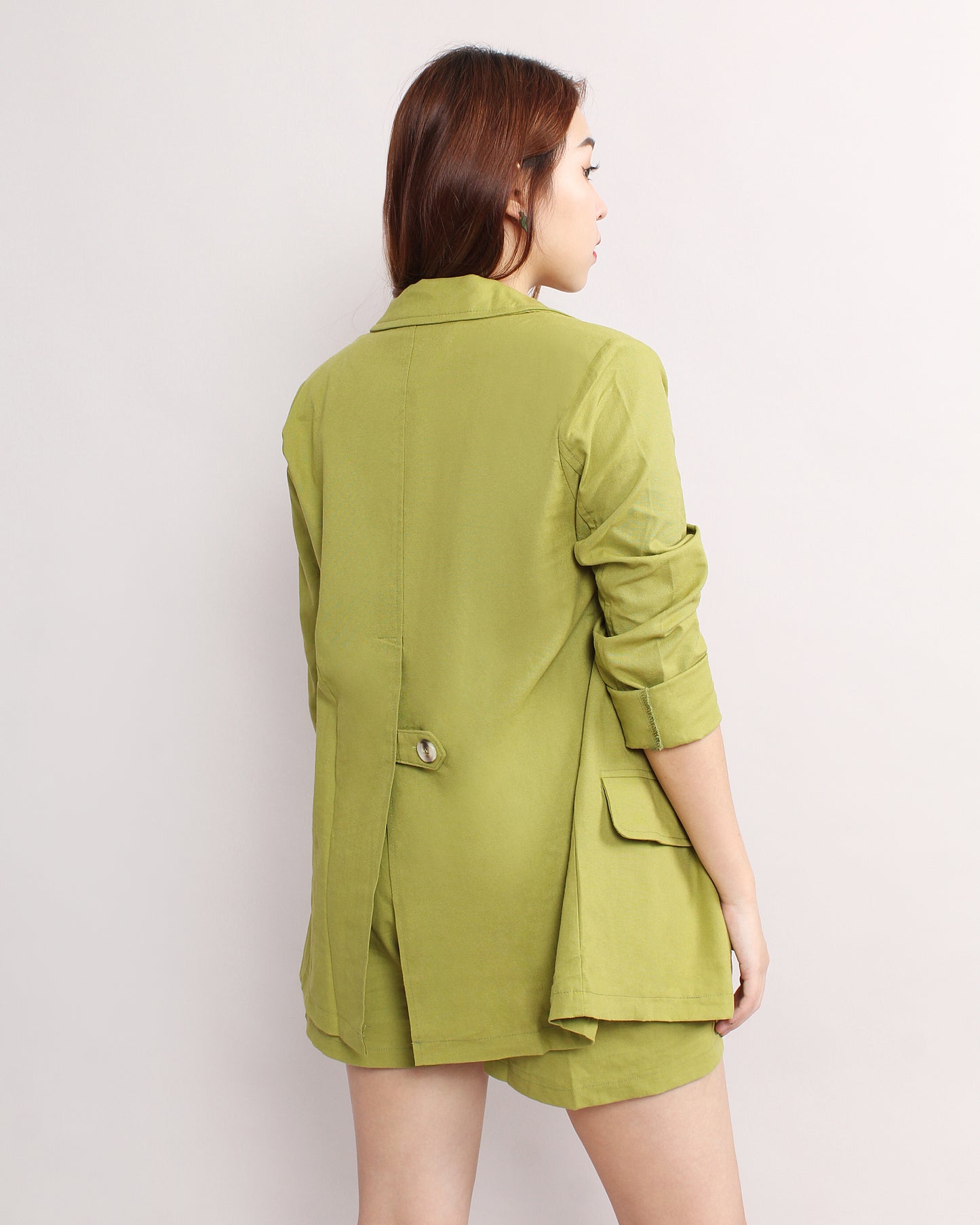 Elegant Blazer & Front Shorts Set