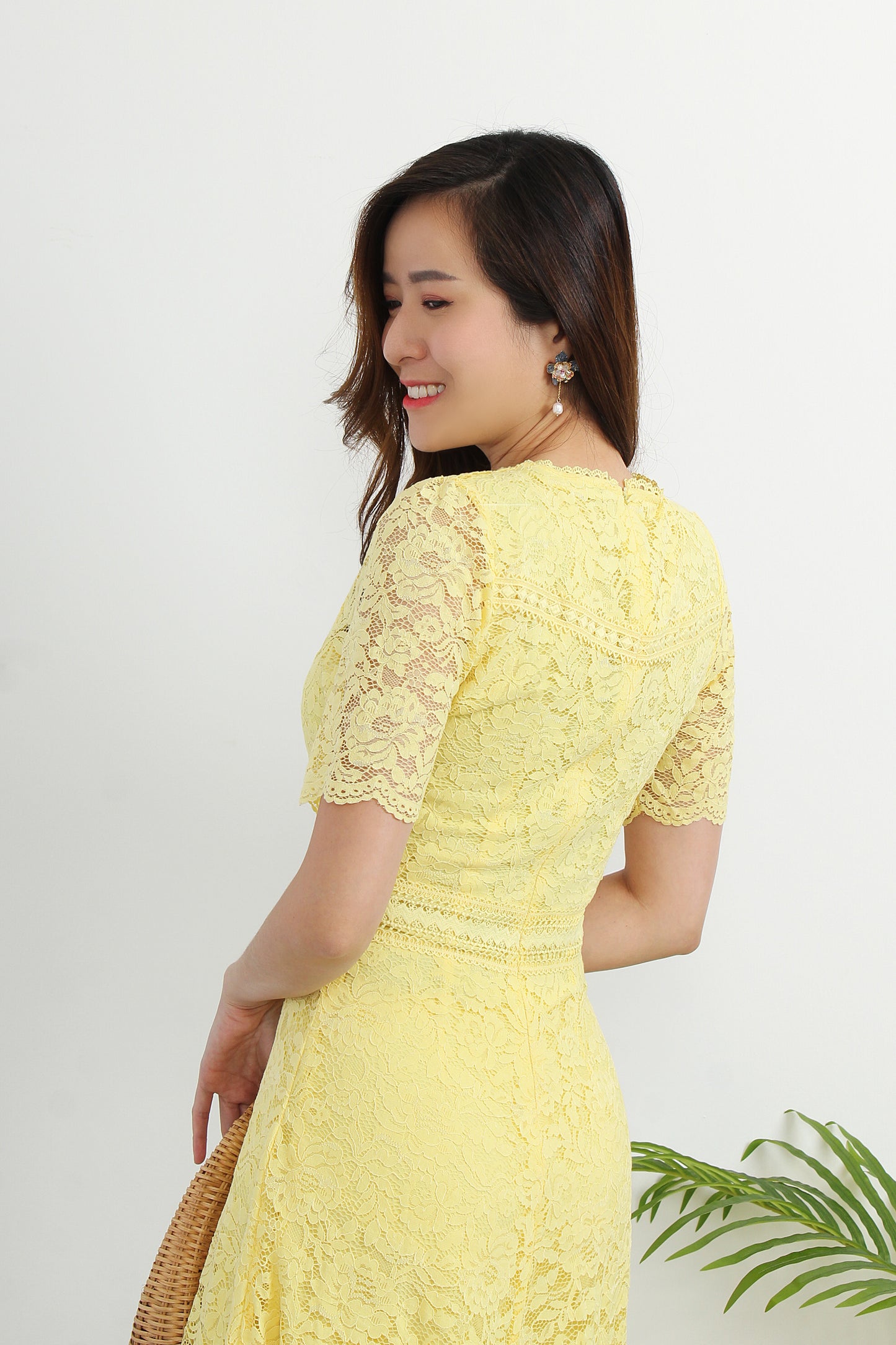 Astraea V-Neck Lace Dress