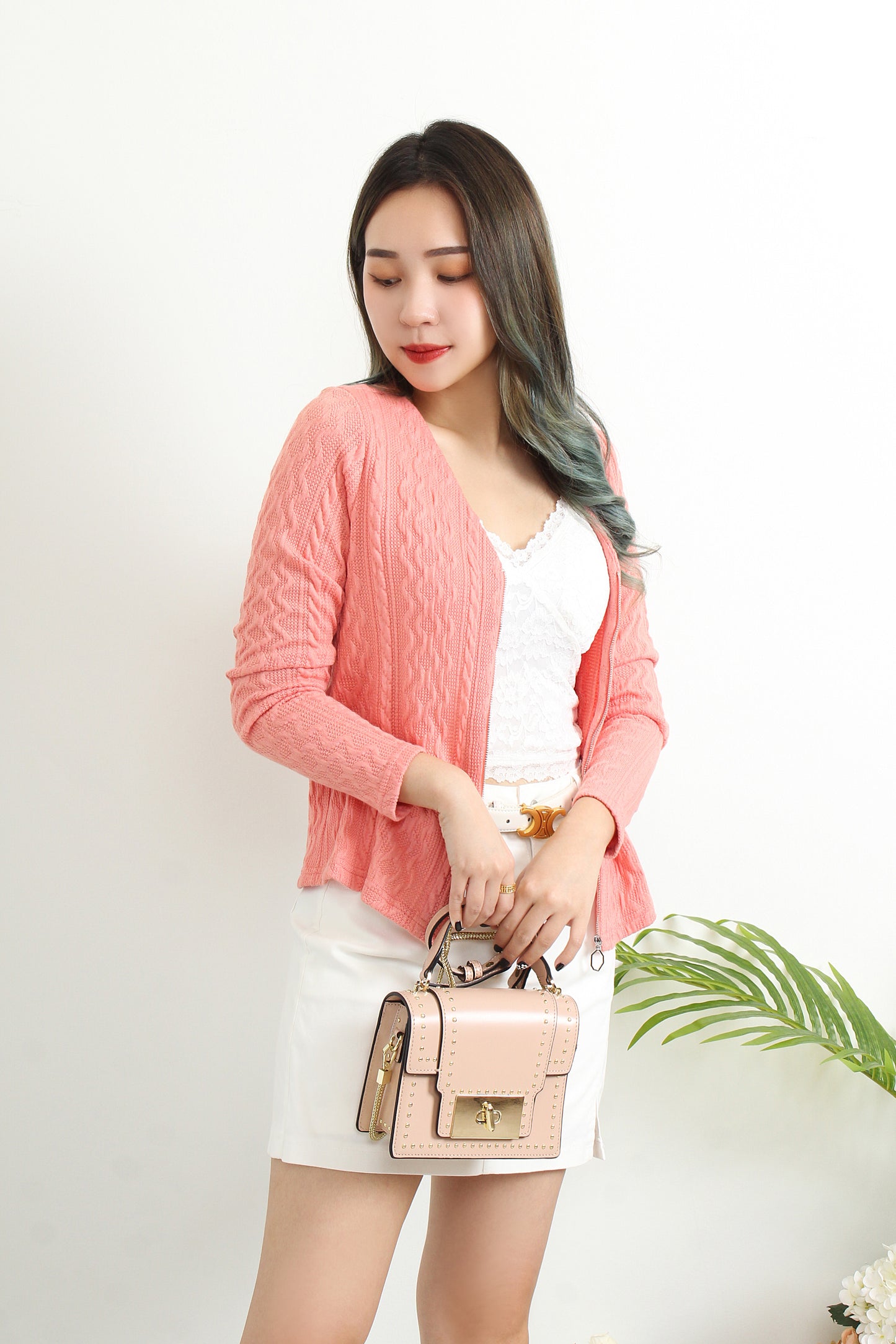 Arcelia Zip Up Knitted Top