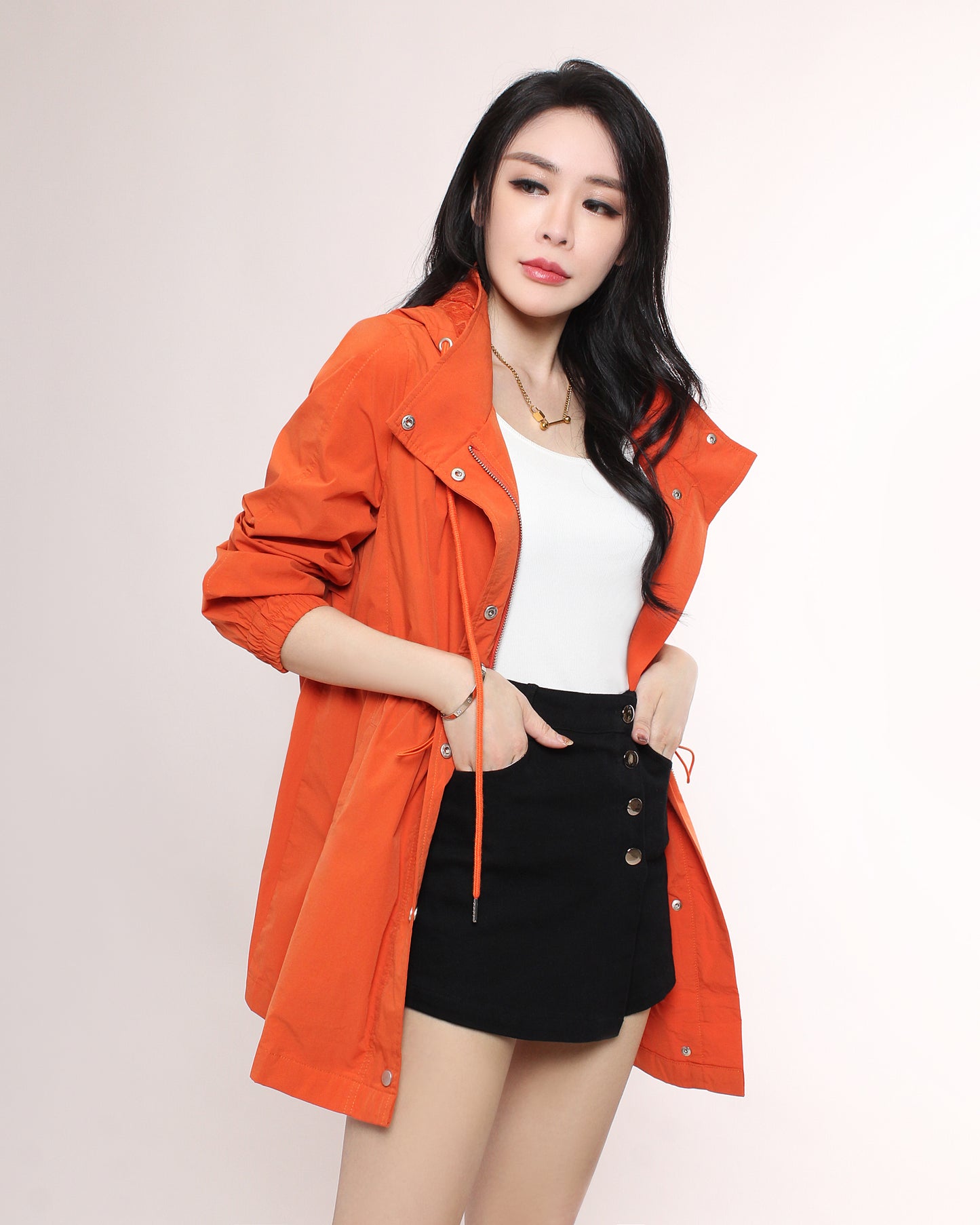 Noemie Drawstring Parka Jacket