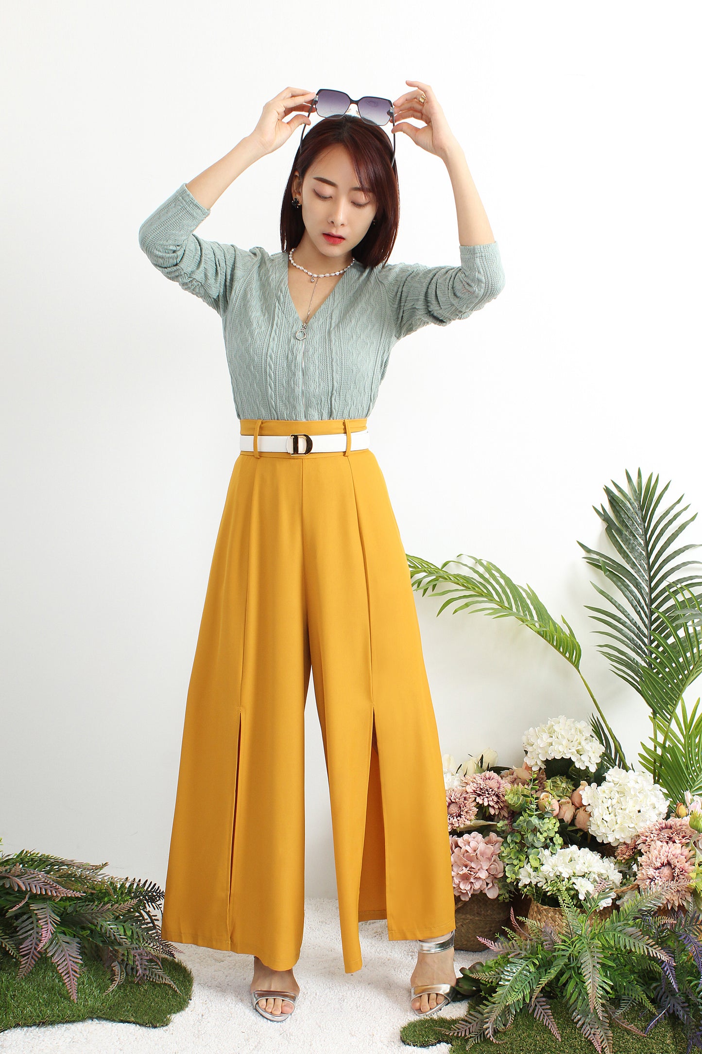 Arcelia Zip Up Knitted Top