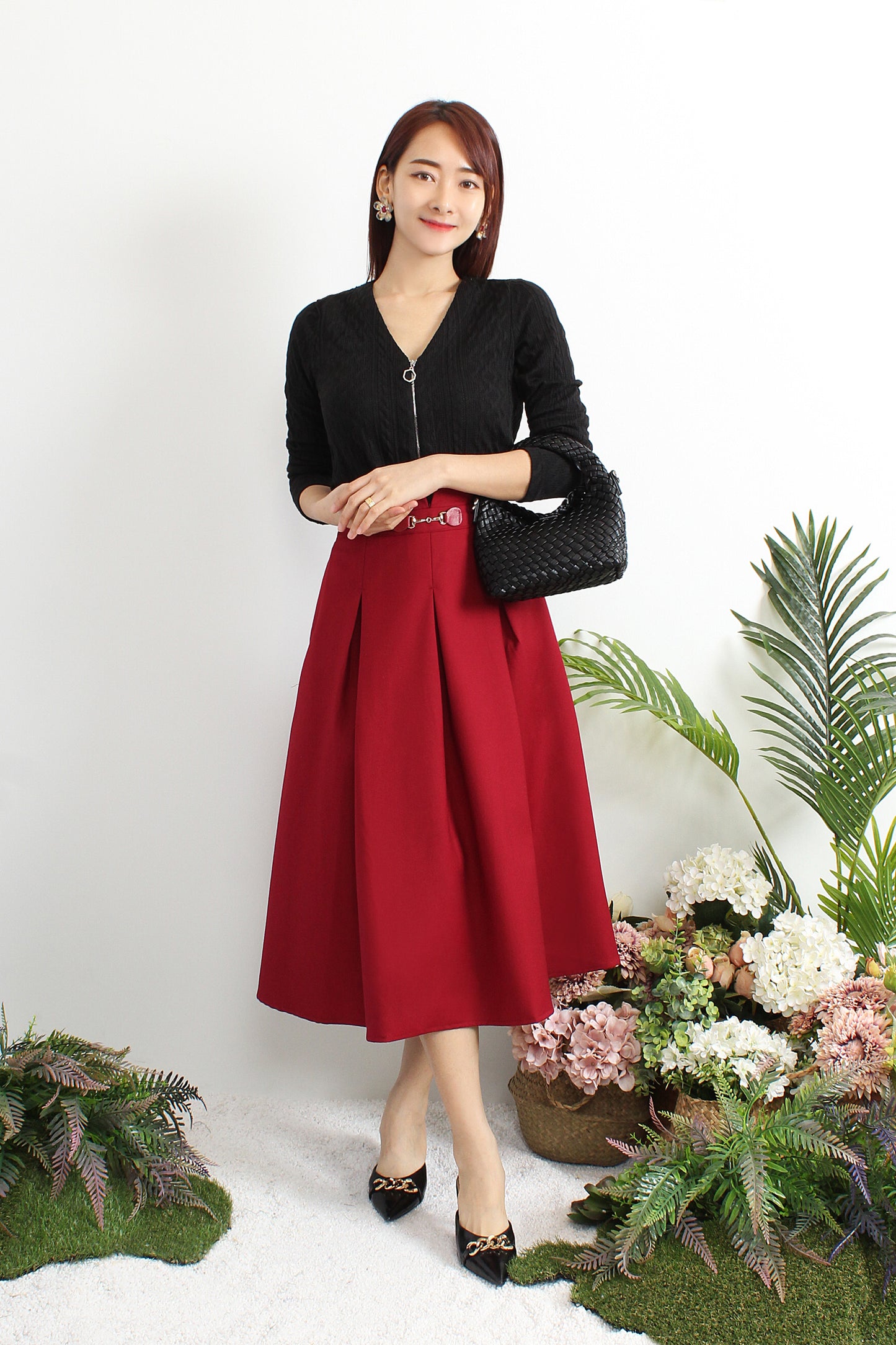 Arcelia Zip Up Knitted Top
